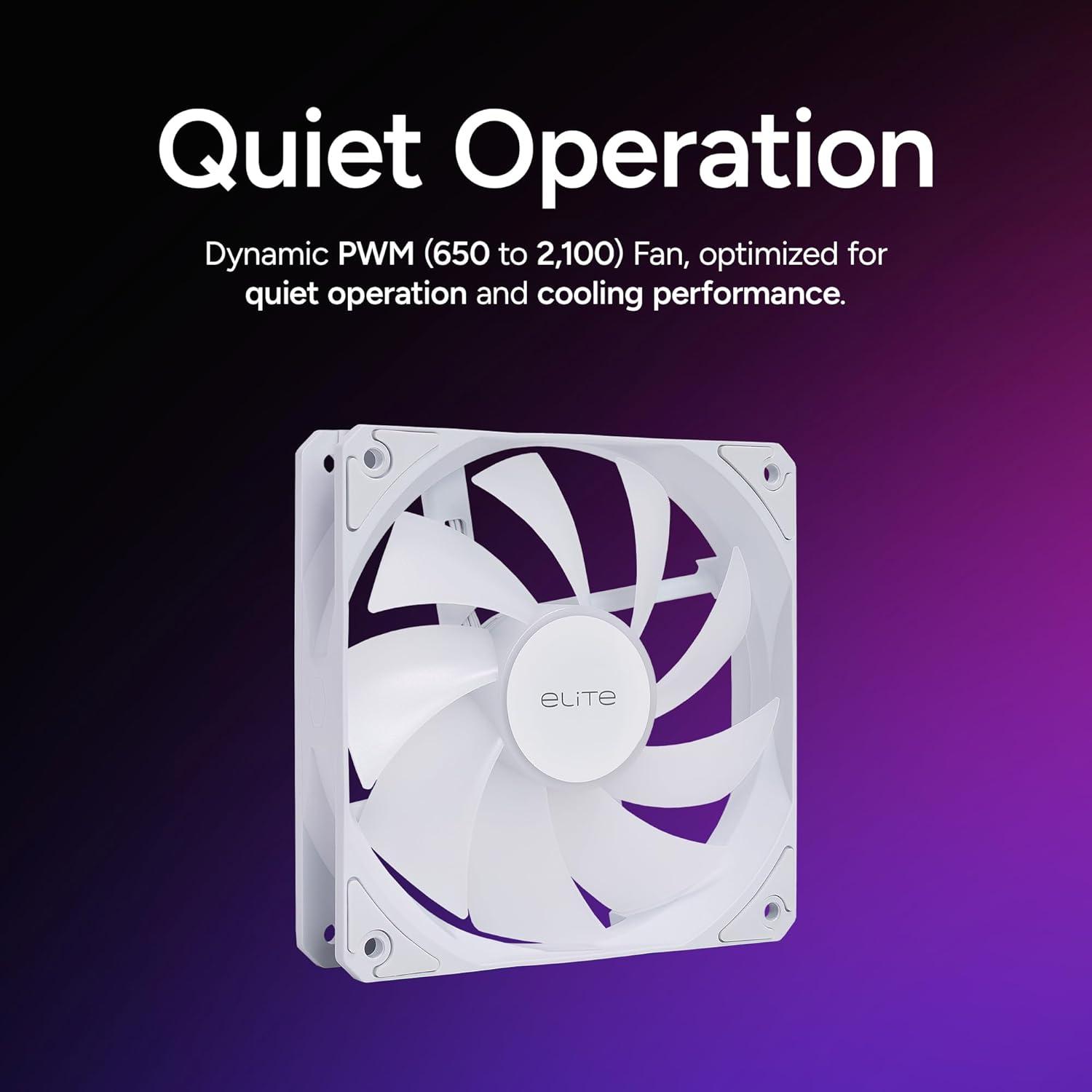 imageCooler Master 240 Elite Liquid CPU Liquid Cooler DualChamber Pump Customizable aRGB Lighting MaintenanceFree AMD Ryzen 7 AM54 Intel Ultra 7 LGA 18511700 Design by Cooler Master240 Elite Liquid White