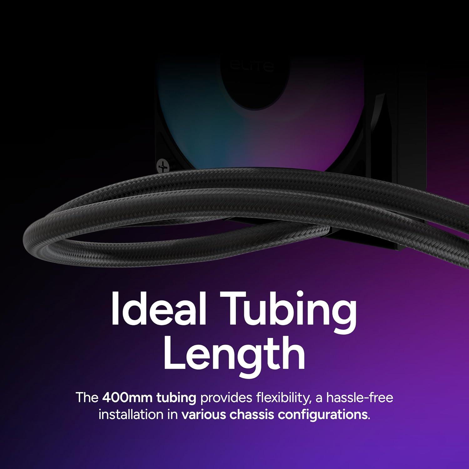 imageCooler Master 240 Elite Liquid CPU Liquid Cooler DualChamber Pump Customizable aRGB Lighting MaintenanceFree AMD Ryzen 7 AM54 Intel Ultra 7 LGA 18511700 Design by Cooler Master240 Elite Liquid