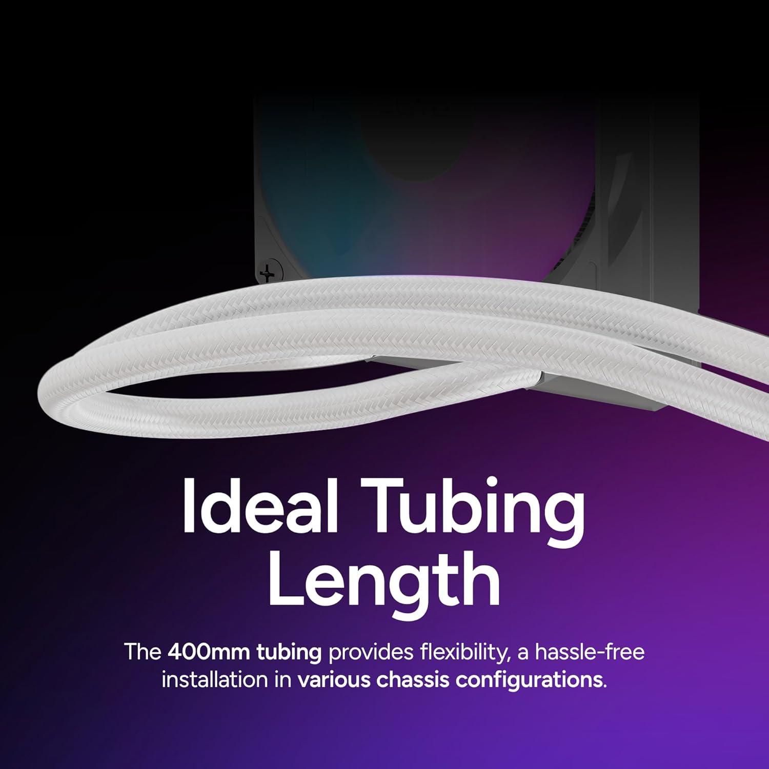 imageCooler Master 240 Elite Liquid CPU Liquid Cooler DualChamber Pump Customizable aRGB Lighting MaintenanceFree AMD Ryzen 7 AM54 Intel Ultra 7 LGA 18511700 Design by Cooler Master240 Elite Liquid White