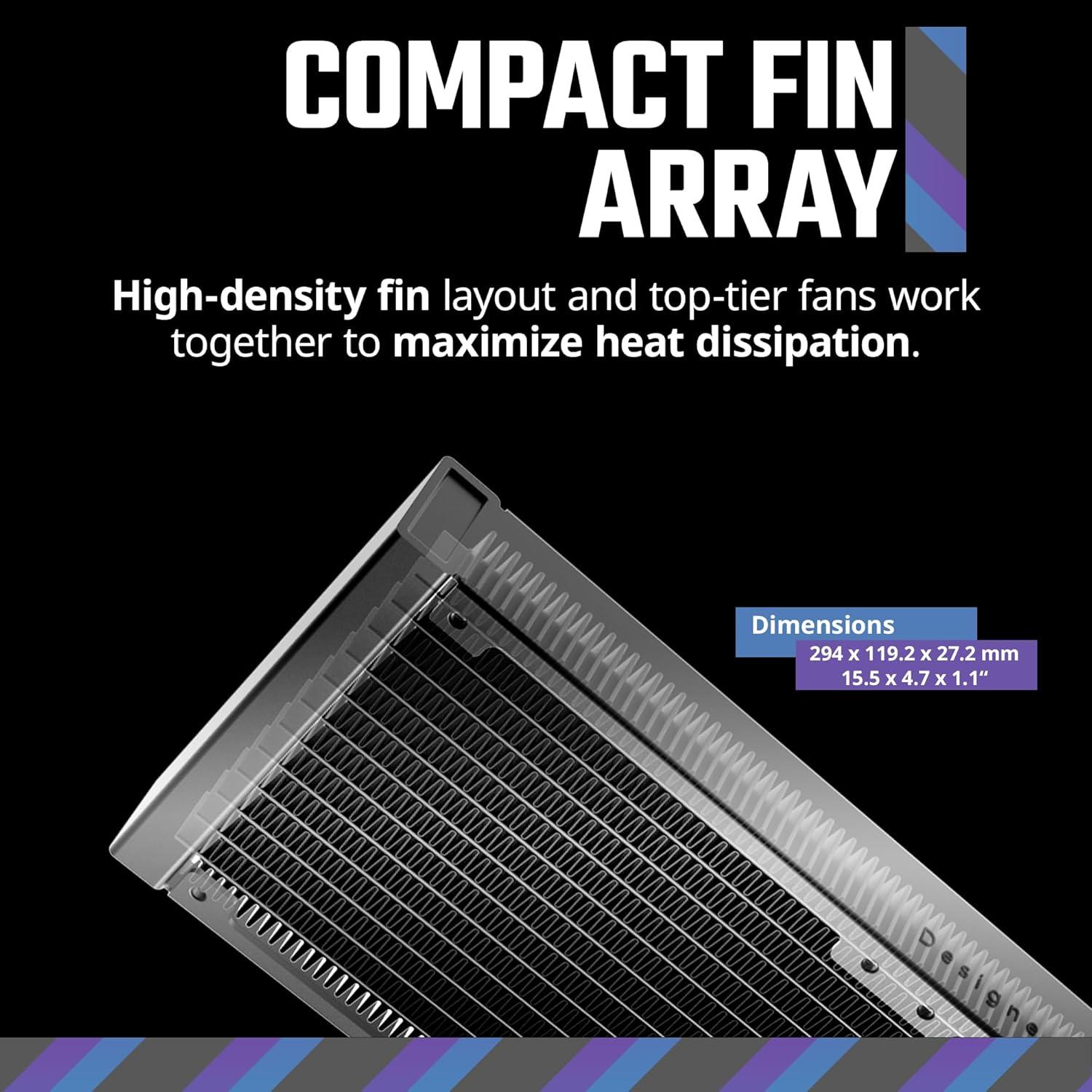 imageCooler Master 360 Core II White CPU Liquid Cooler Dual Chamber Pump Customizable aRGB Lighting MaintenanceFree Quiet Operation Easy Install AMD Ryzen 9 AM54 Intel Ultra 9 LGA 18511700360 Core II