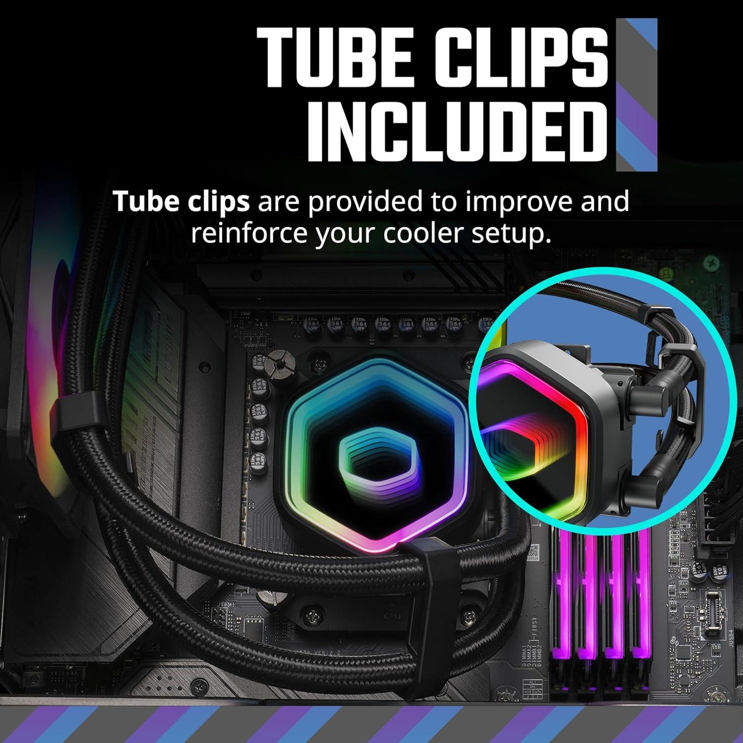 imageCooler Master 360 Core II White CPU Liquid Cooler Dual Chamber Pump Customizable aRGB Lighting MaintenanceFree Quiet Operation Easy Install AMD Ryzen 9 AM54 Intel Ultra 9 LGA 18511700360 Core II