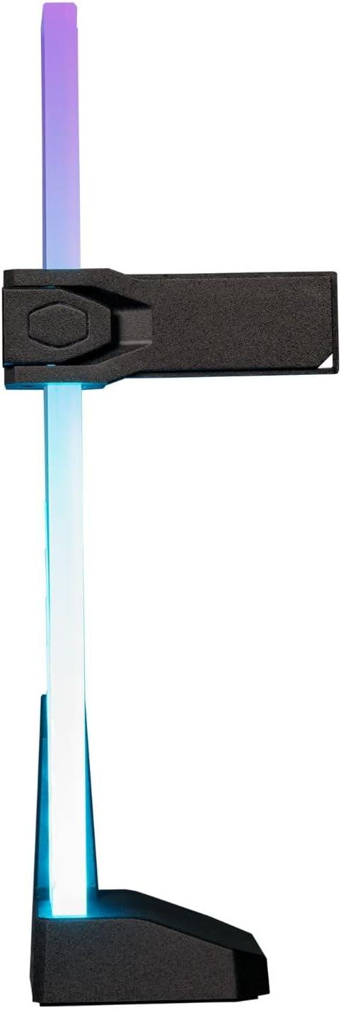 imageCooler Master Atlas ARGB GPU Support Bracket Aluminum Magnets Stand Infinity Mirror Design ARGB Tempered Glass Up to RTX 4090 Support DualAxis Mode Vertical HorizontalGPU Holder