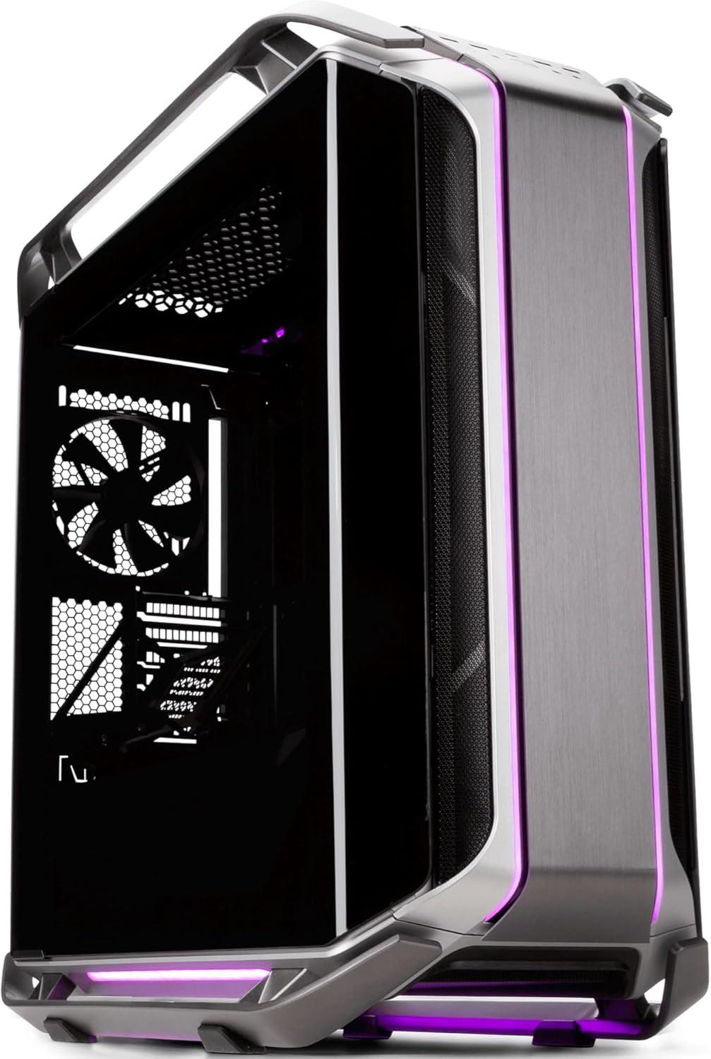 imageCooler Master Cosmos C700M EATX FullTower Curved Tempered Glass Panel Riser Cable Flexible Interior Layout Diverse Liquid Cooling TypeC Customizable ARGB MCCC700MMG5NS00C700M
