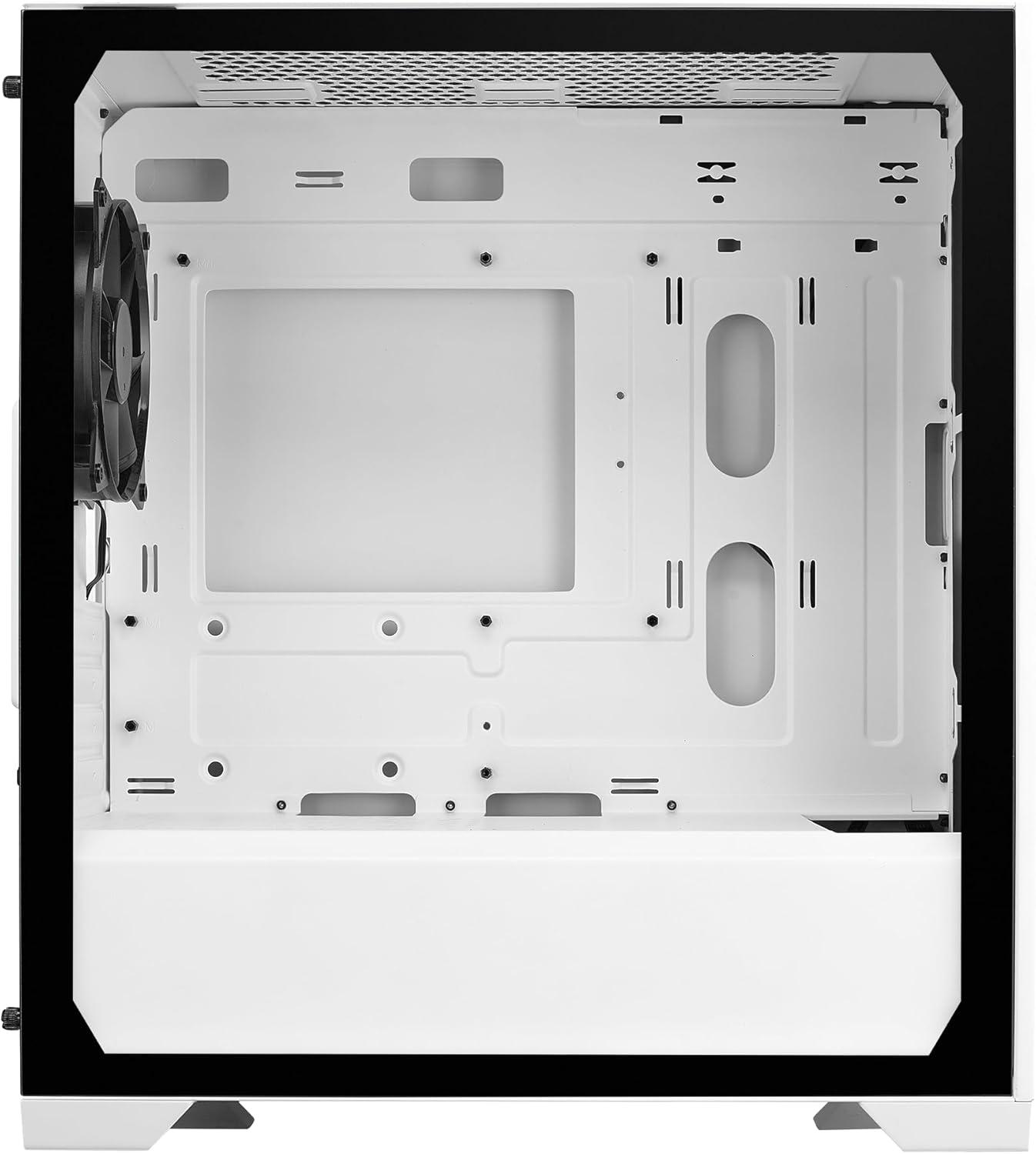 imageCooler Master Elite 301 Lite MicroATX High Airflow Minimalist PC Case 365mm GPU Max Compatible RTX 5080RX 7090 XT 280mm AIO Max Type C Tempered Glass 120mm PWM Fan Intakes GrillElite 301 White Lite