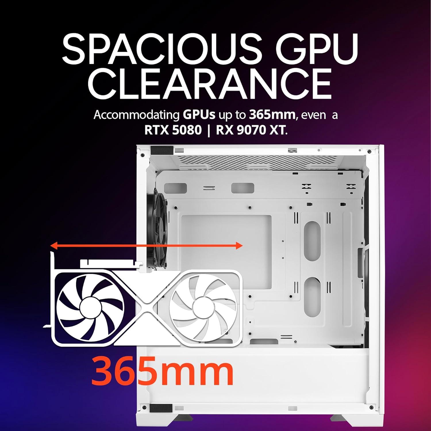 imageCooler Master Elite 301 Lite MicroATX High Airflow Minimalist PC Case 365mm GPU Max Compatible RTX 5080RX 7090 XT 280mm AIO Max Type C Tempered Glass 120mm PWM Fan Intakes GrillElite 301 White Lite