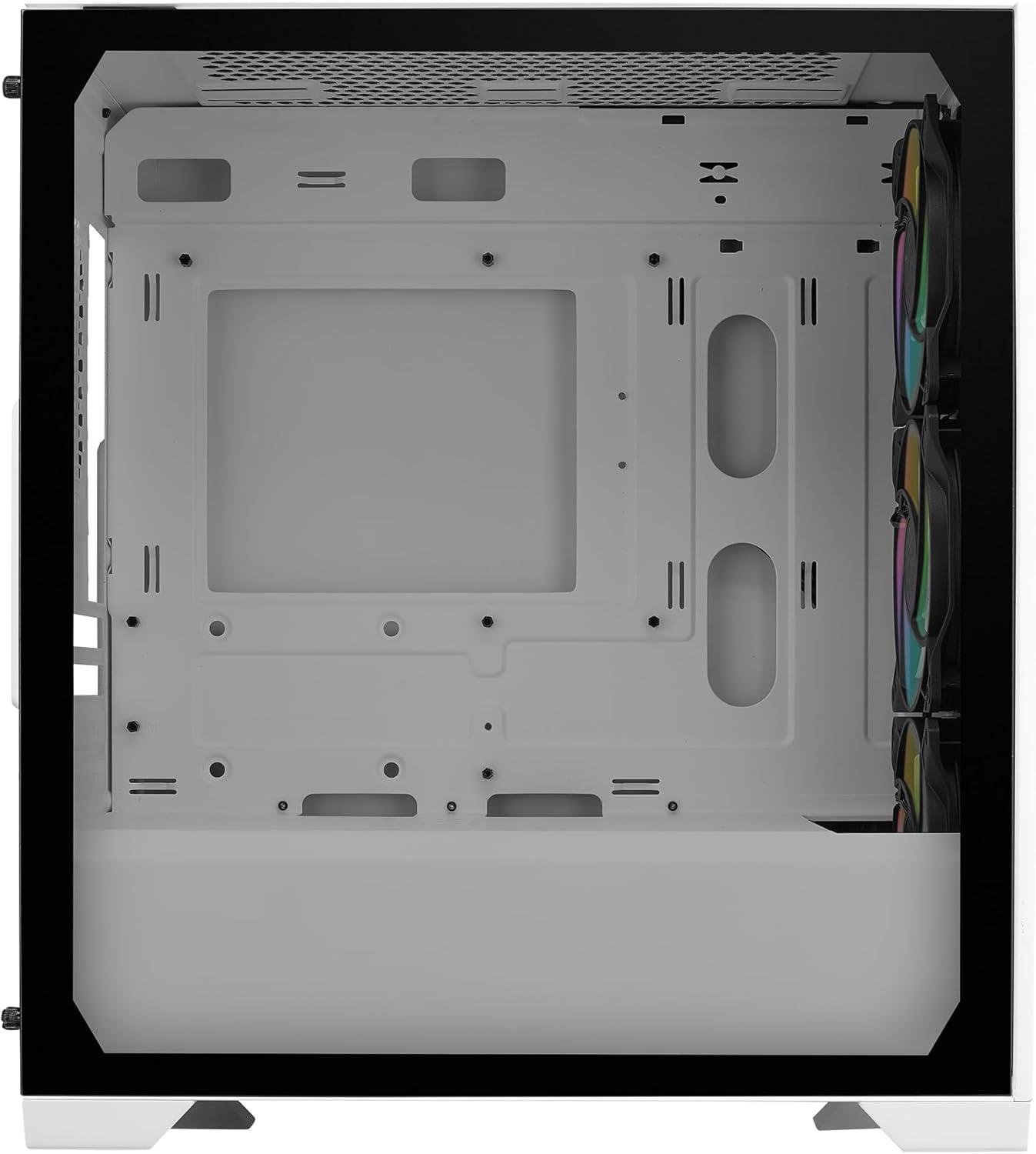 imageCooler Master Elite 301 MicroATX High Airflow Minimalist PC Case 365mm GPU Max Compatible RTX 5080RX 7090 XT 280mm AIO Max Type C Tempered Glass Triple 120mm aRGB PWM Fan Intakes GrillElite 301 White