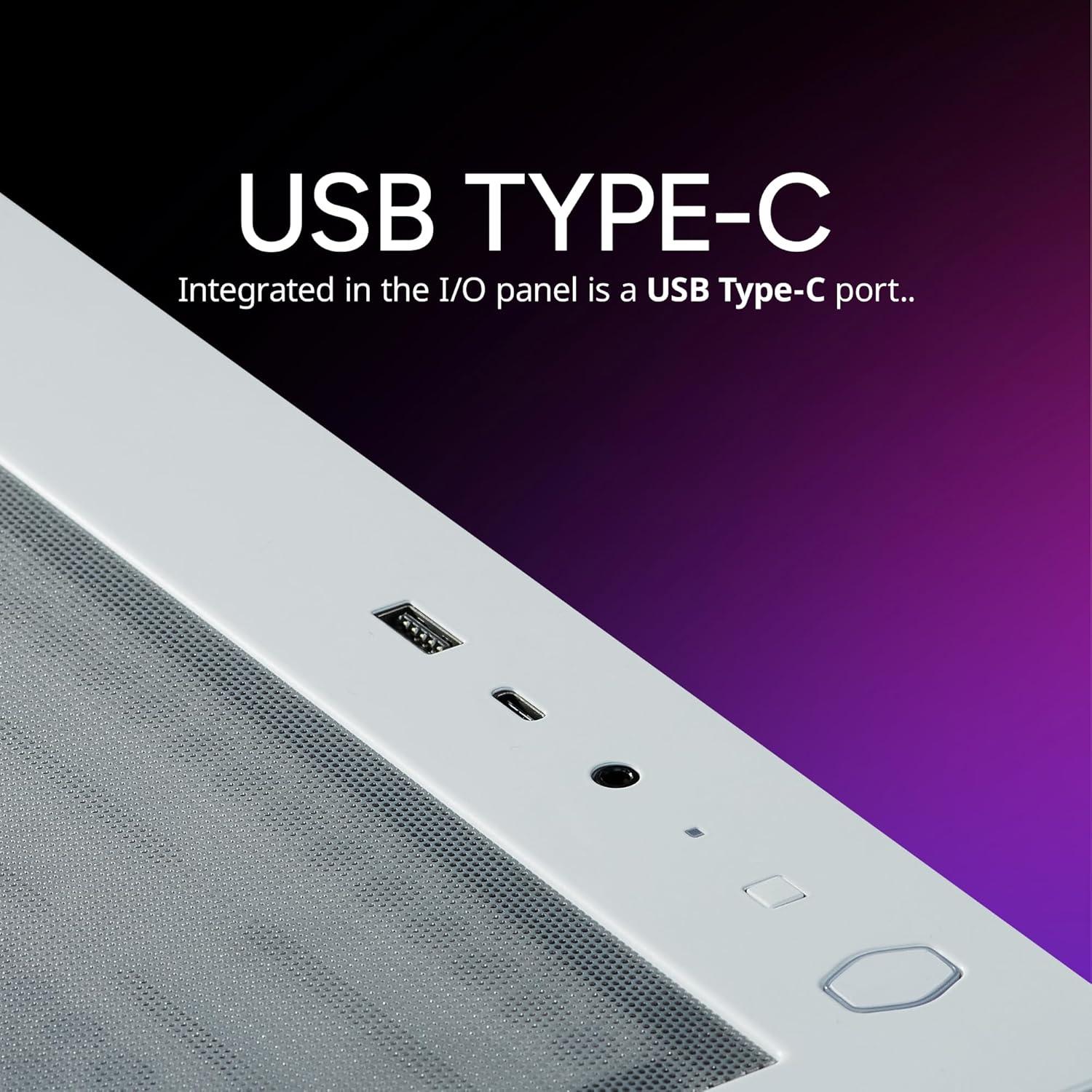 imageCooler Master Elite 502 ATX High Airflow Minimalist PC Case 410mm GPU Max Compatible RTX 5090RX 7090 XT 360mm AIO Max Type C Tempered Glass Triple 120mm aRGB Fan Intakes GrillElite 502 White