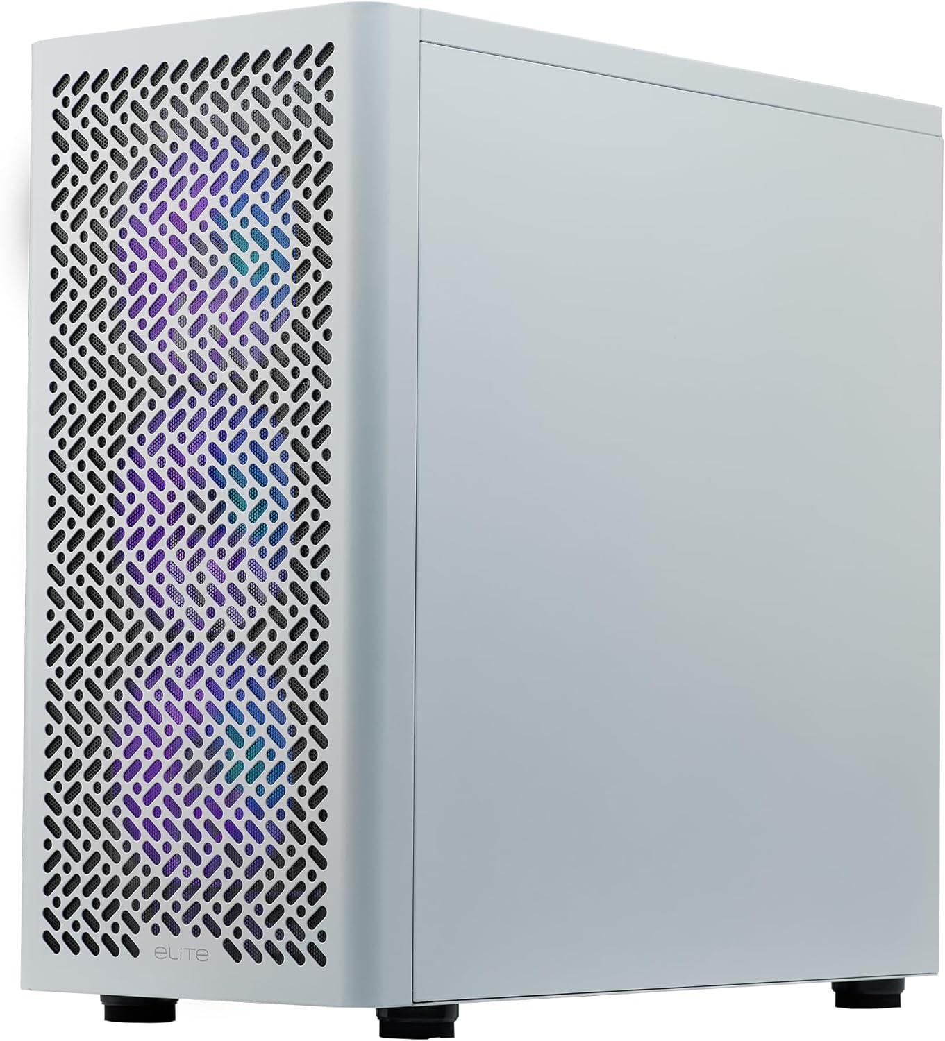 imageCooler Master Elite 502 ATX High Airflow Minimalist PC Case 410mm GPU Max Compatible RTX 5090RX 7090 XT 360mm AIO Max Type C Tempered Glass Triple 120mm aRGB Fan Intakes GrillElite 502 White