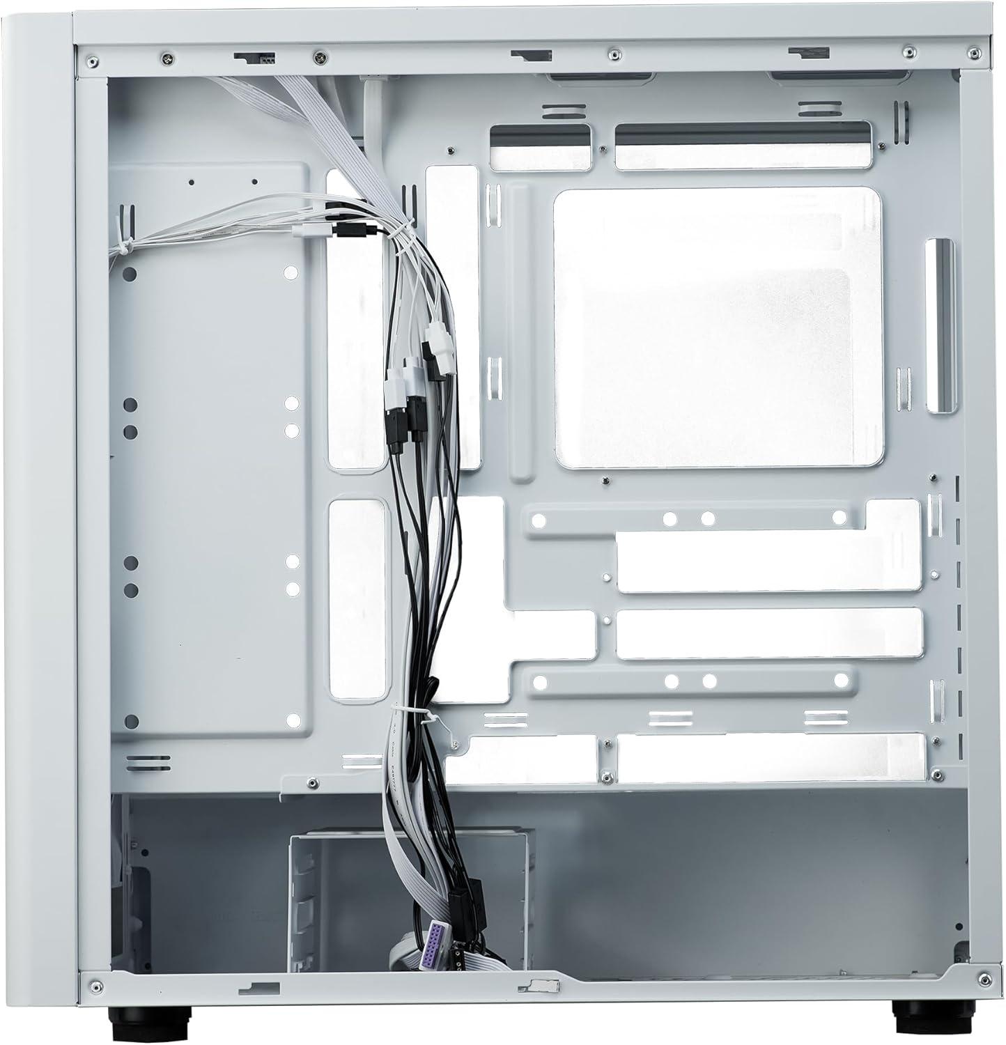 imageCooler Master Elite 502 ATX High Airflow Minimalist PC Case 410mm GPU Max Compatible RTX 5090RX 7090 XT 360mm AIO Max Type C Tempered Glass Triple 120mm aRGB Fan Intakes GrillElite 502 White