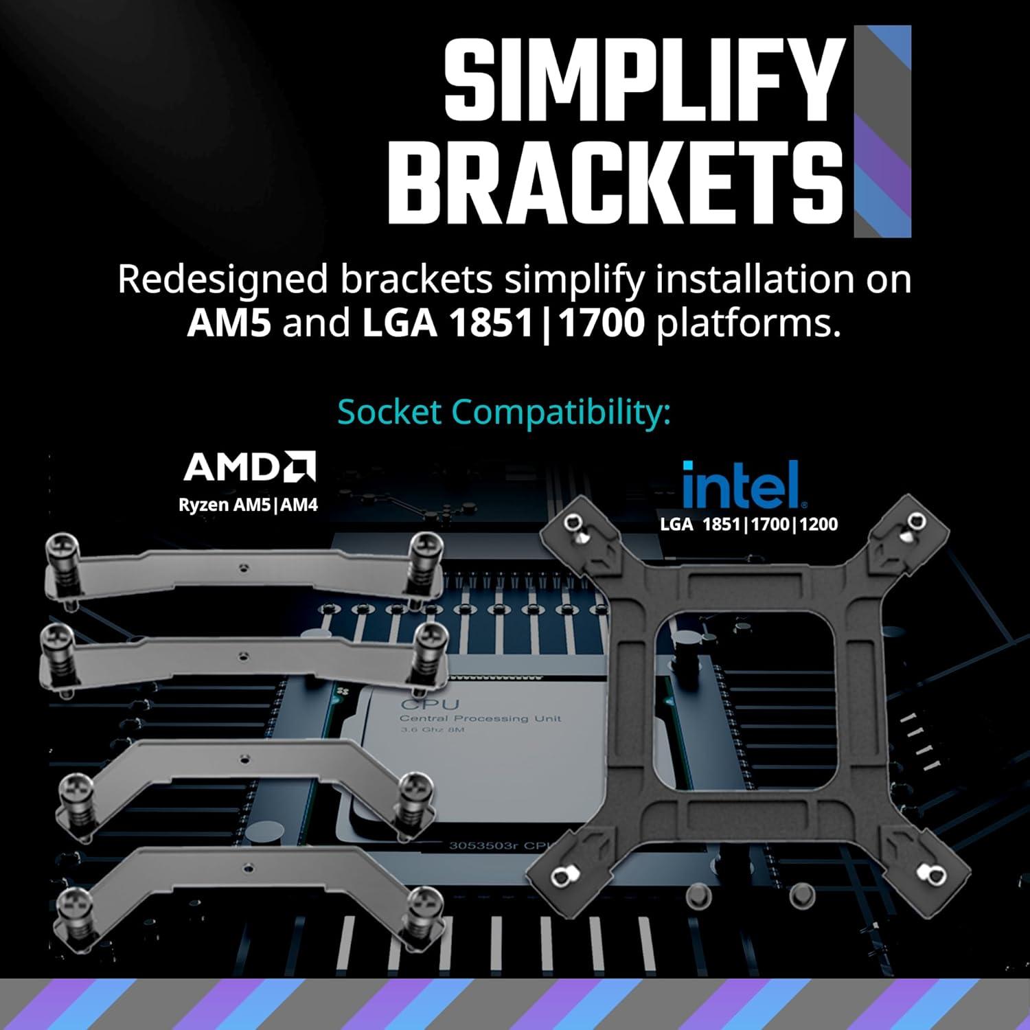 imageCooler Master Hyper 212 Pro aRGB CPU Cooler SickleFlow Edge 120 PWM Fan Composite 4 Copper Heat Pipes 152mm Tall Sleek Top Cover AMD Ryzen AM5AM4 Intel LGA 18511700 Brackets212 Black