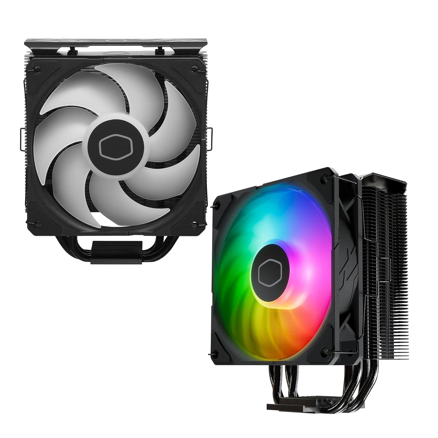imageCooler Master Hyper 212 Pro aRGB CPU Cooler SickleFlow Edge 120 PWM Fan Composite 4 Copper Heat Pipes 152mm Tall Sleek Top Cover AMD Ryzen AM5AM4 Intel LGA 18511700 Brackets212 Pro