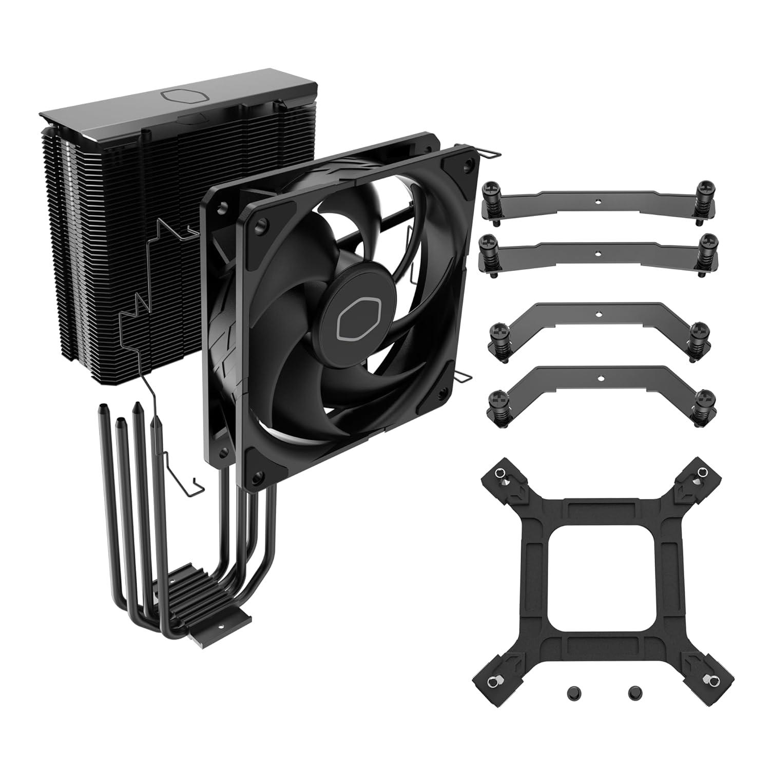 imageCooler Master Hyper 212 Pro aRGB CPU Cooler SickleFlow Edge 120 PWM Fan Composite 4 Copper Heat Pipes 152mm Tall Sleek Top Cover AMD Ryzen AM5AM4 Intel LGA 18511700 Brackets212 Black