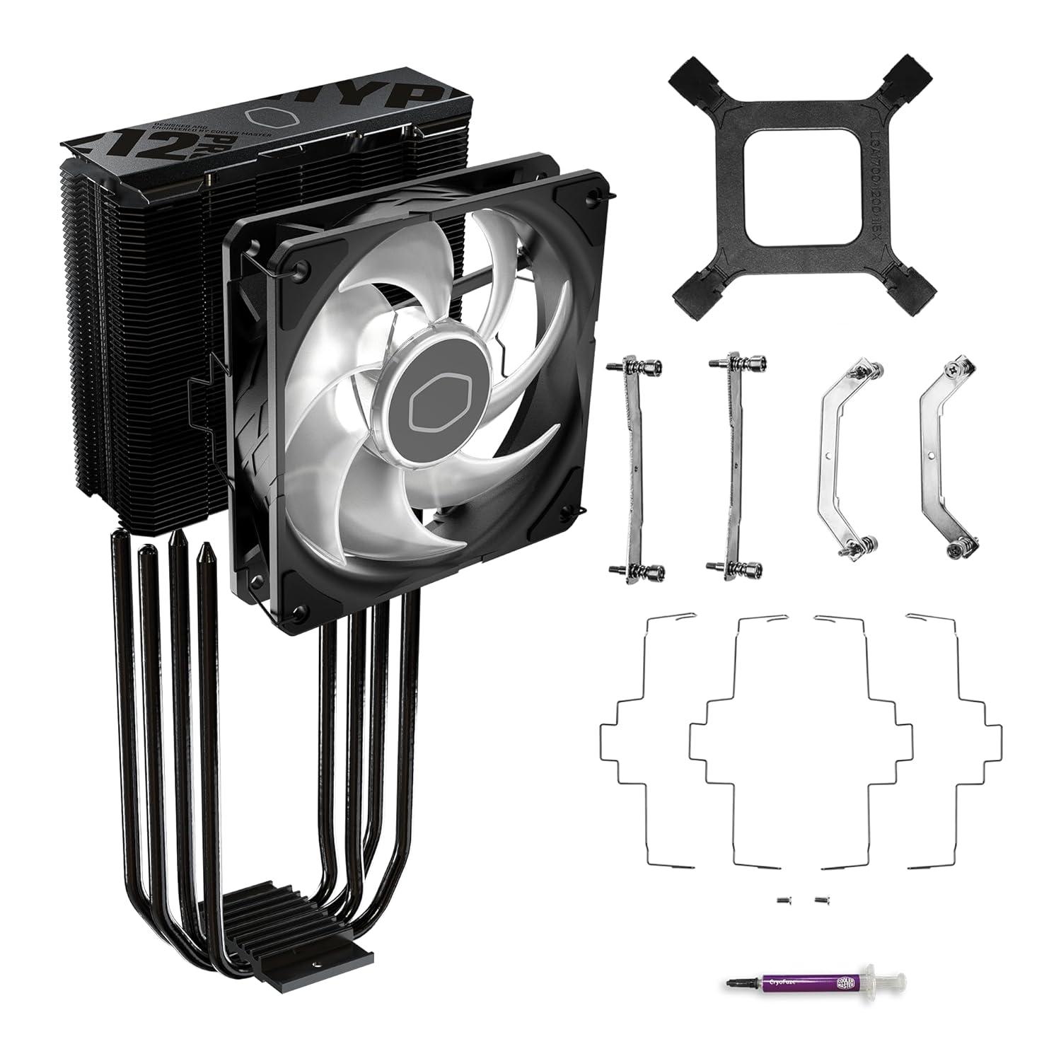 imageCooler Master Hyper 212 Pro aRGB CPU Cooler SickleFlow Edge 120 PWM Fan Composite 4 Copper Heat Pipes 152mm Tall Sleek Top Cover AMD Ryzen AM5AM4 Intel LGA 18511700 Brackets212 Pro