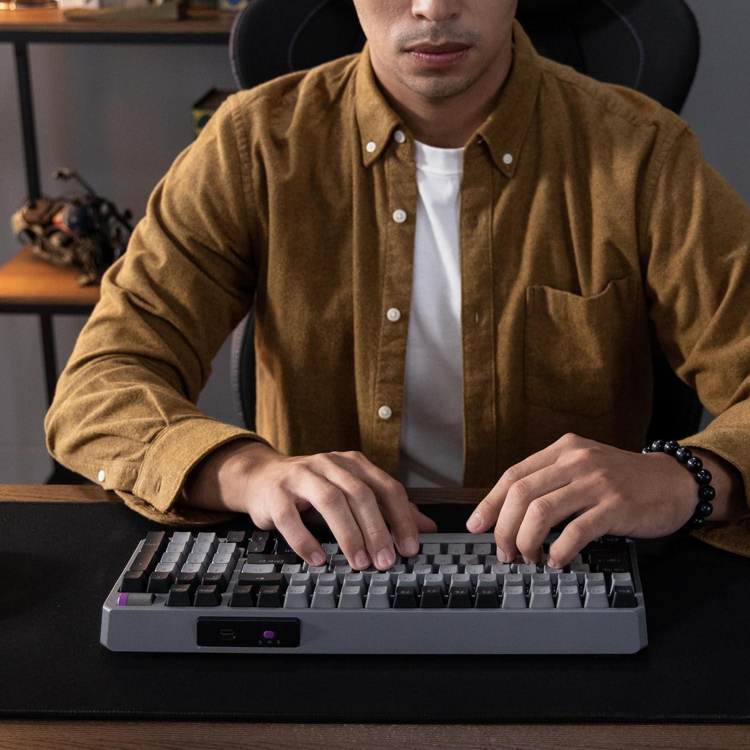 imageCooler Master MK770 Macaron Wireless Mechanical RGB Gaming Keyboard Kailh Box V2 Click White Switches Gasket Structure HotSwappable Bluetooth24GHz Tactile 3Way Dial QWERTY MK770MCKW1USMK770 Space Gray White