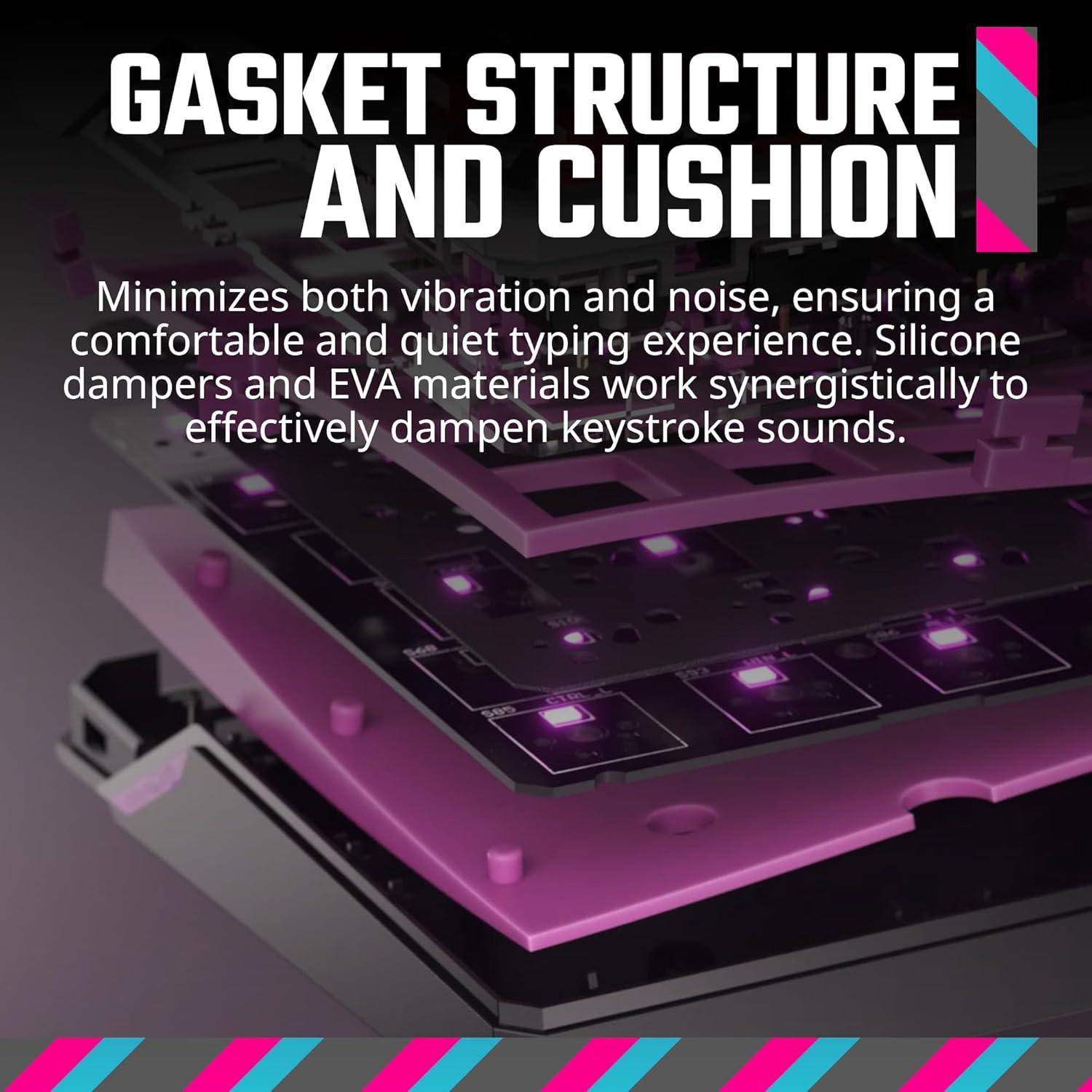 imageCooler Master MK770 Macaron Wireless Mechanical RGB Gaming Keyboard Kailh Box V2 Click White Switches Gasket Structure HotSwappable Bluetooth24GHz Tactile 3Way Dial QWERTY MK770MCKW1USMK770 Space Gray White