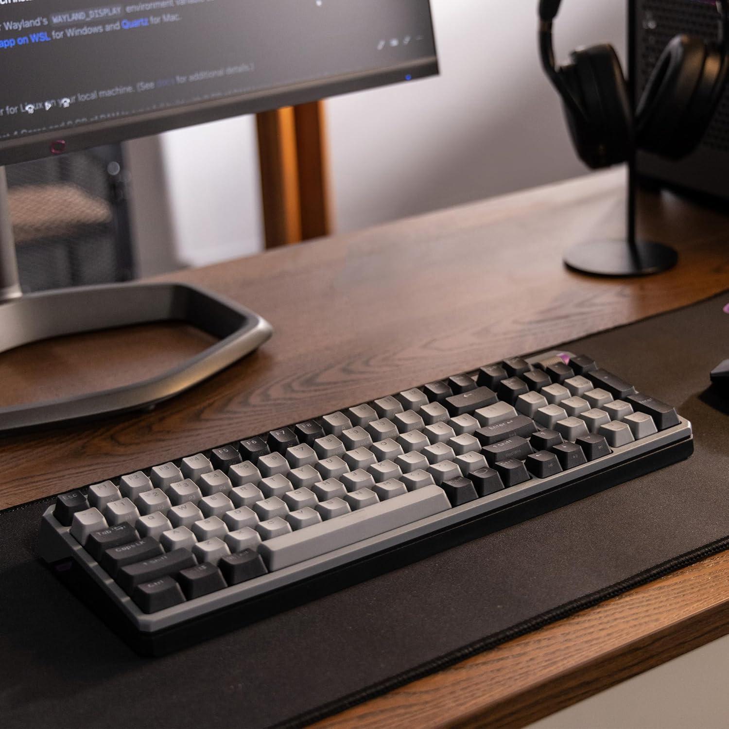 imageCooler Master MK770 Macaron Wireless Mechanical RGB Gaming Keyboard Kailh Box V2 Click White Switches Gasket Structure HotSwappable Bluetooth24GHz Tactile 3Way Dial QWERTY MK770MCKW1USMK770 Space Gray White