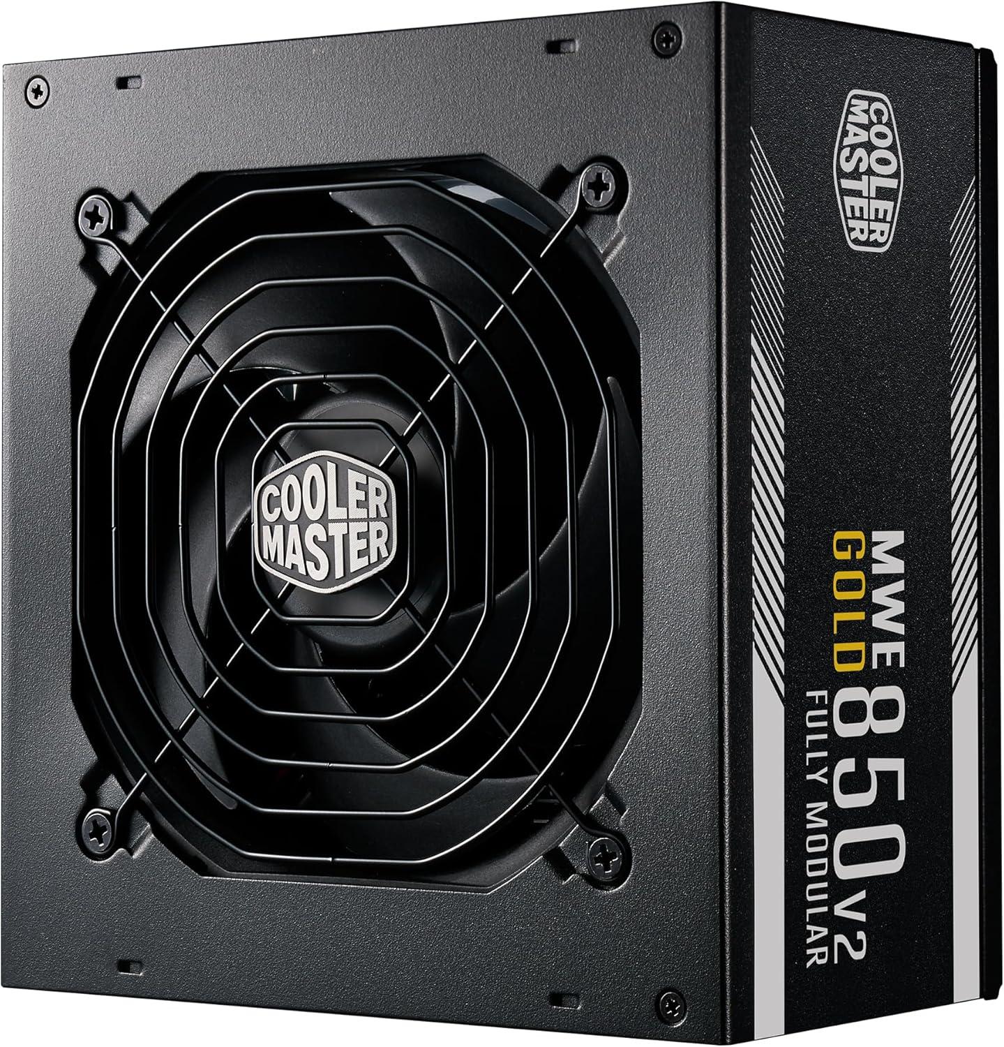 imageCooler Master MWE Gold 850 V2 Full Modular PSU 850W 80 Gold Designed Ready Nvidia RTX 5080 AMD RX 9070 XT 2 EPS Connectors 120mm HDB Fan Semifanless 5YearGold 850 V2