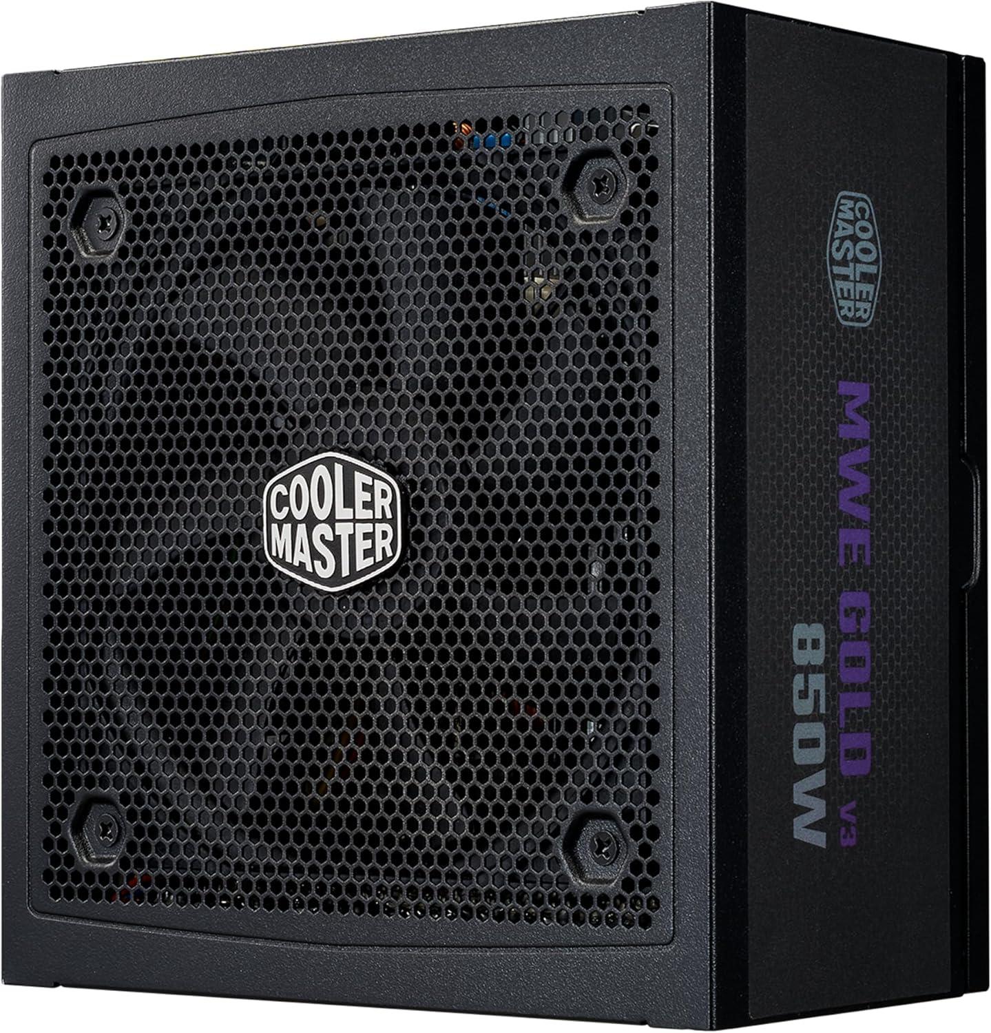 imageCooler Master MWE Gold 850 V2 Full Modular PSU 850W 80 Gold Designed Ready Nvidia RTX 5080 AMD RX 9070 XT 2 EPS Connectors 120mm HDB Fan Semifanless 5YearGold 850 V3
