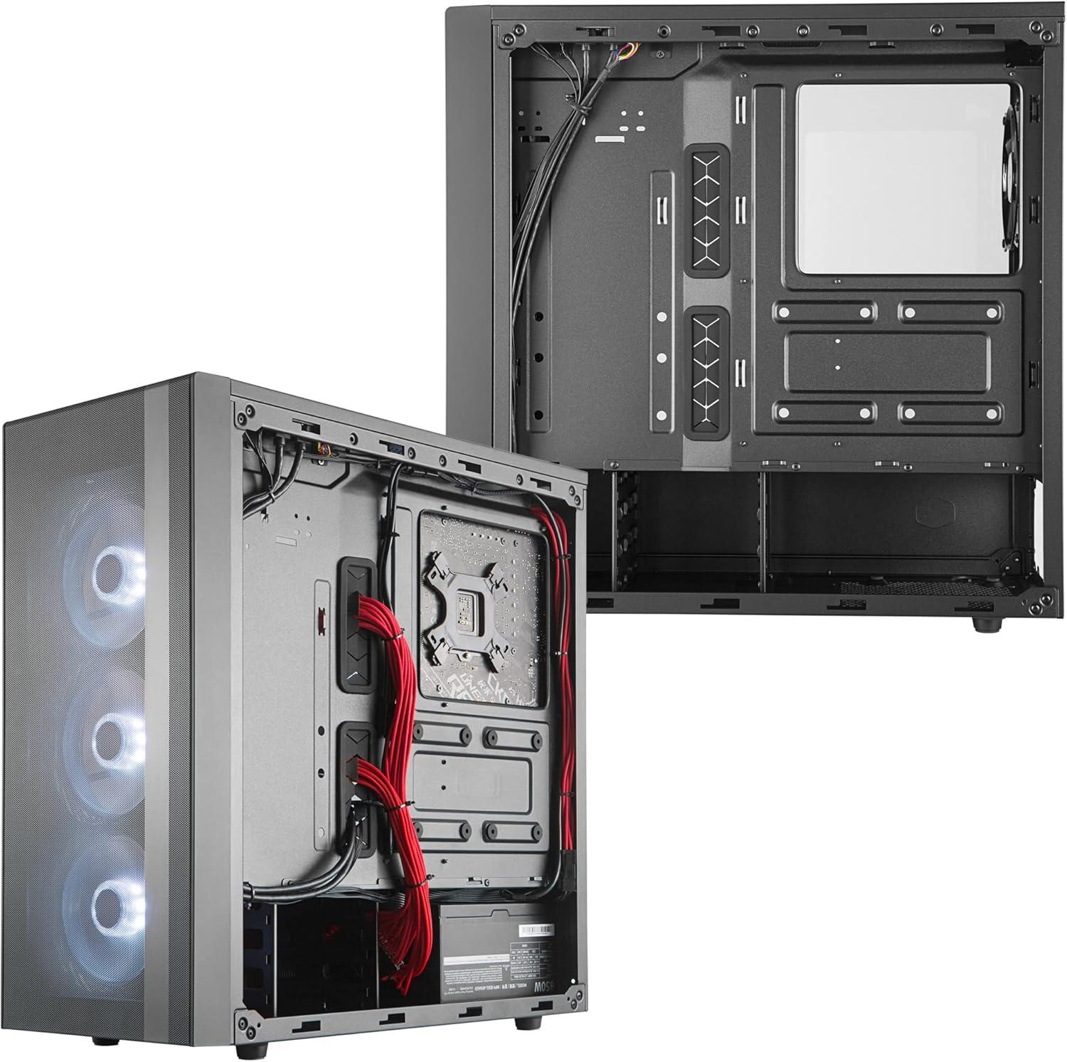 imageCooler Master MasterBox NR400 MicroATX Tower with Front Mesh Ventilation Minimal Design Tempered Glass Side Panel and Single Headset JackATX MidTower