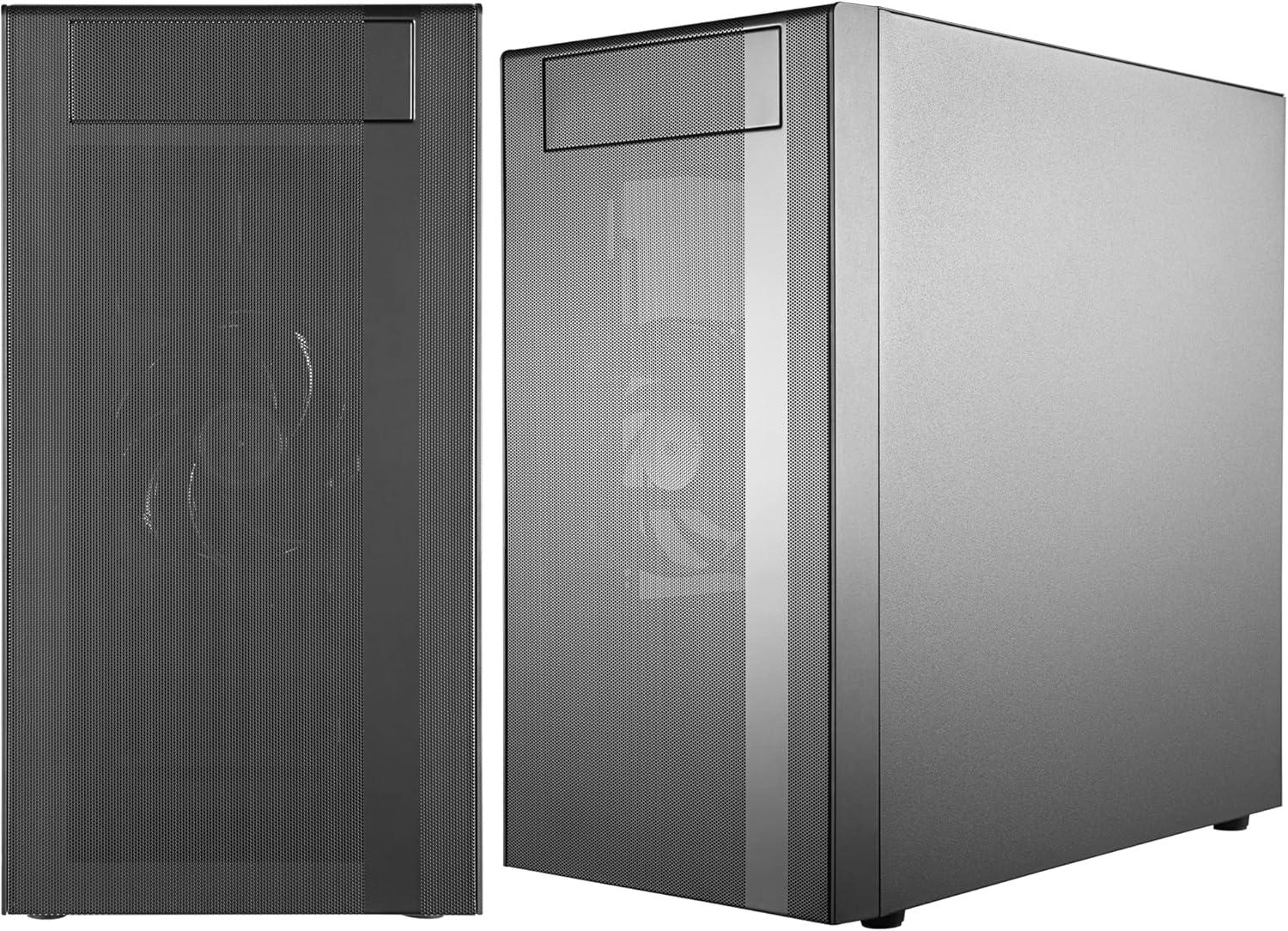 imageCooler Master MasterBox NR400 MicroATX Tower with Front Mesh Ventilation Minimal Design Tempered Glass Side Panel and Single Headset JackMicroATX Tower