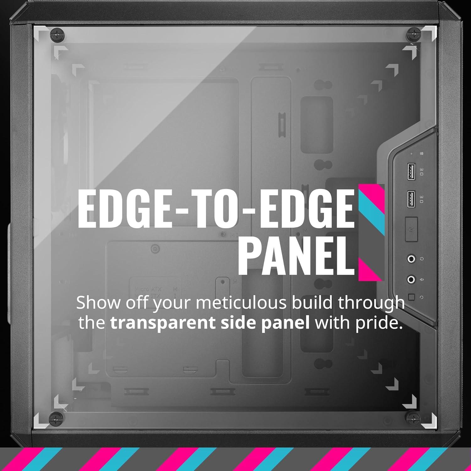 imageCooler Master MasterBox Q300L MicroATX Tower with Magnetic Design Dust Filter Transparent Acrylic Side Panel Adjustable IO ampamp Fully Ventilated Airflow Black MCBQ300LKANNS00Q300L