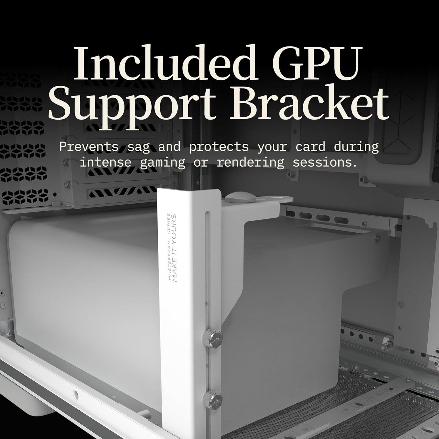 imageCooler Master MasterFrame 600 Freeform 20 Modular Platform ATX MidTower Case Aluminum Frame Magnetic Side Panels Customizable Internal 410mm GPU Max 420mm AIO Max Type C Tempered GlassMasterFrame 600 Silver