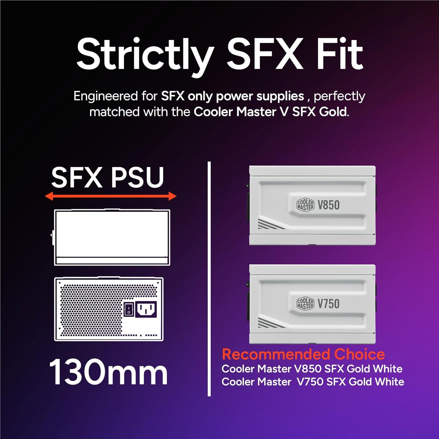 imageCooler Master NR200P V3 MiniITX PC Case Ready TopMount 280mm AIO PCIe 50 Riser 3615mm Vertical GPU Mount Designed Ready Nvidia RTX 5090 AMD RX 9070 XT SFX PSU Ready to Install DIYNR200P V2 White