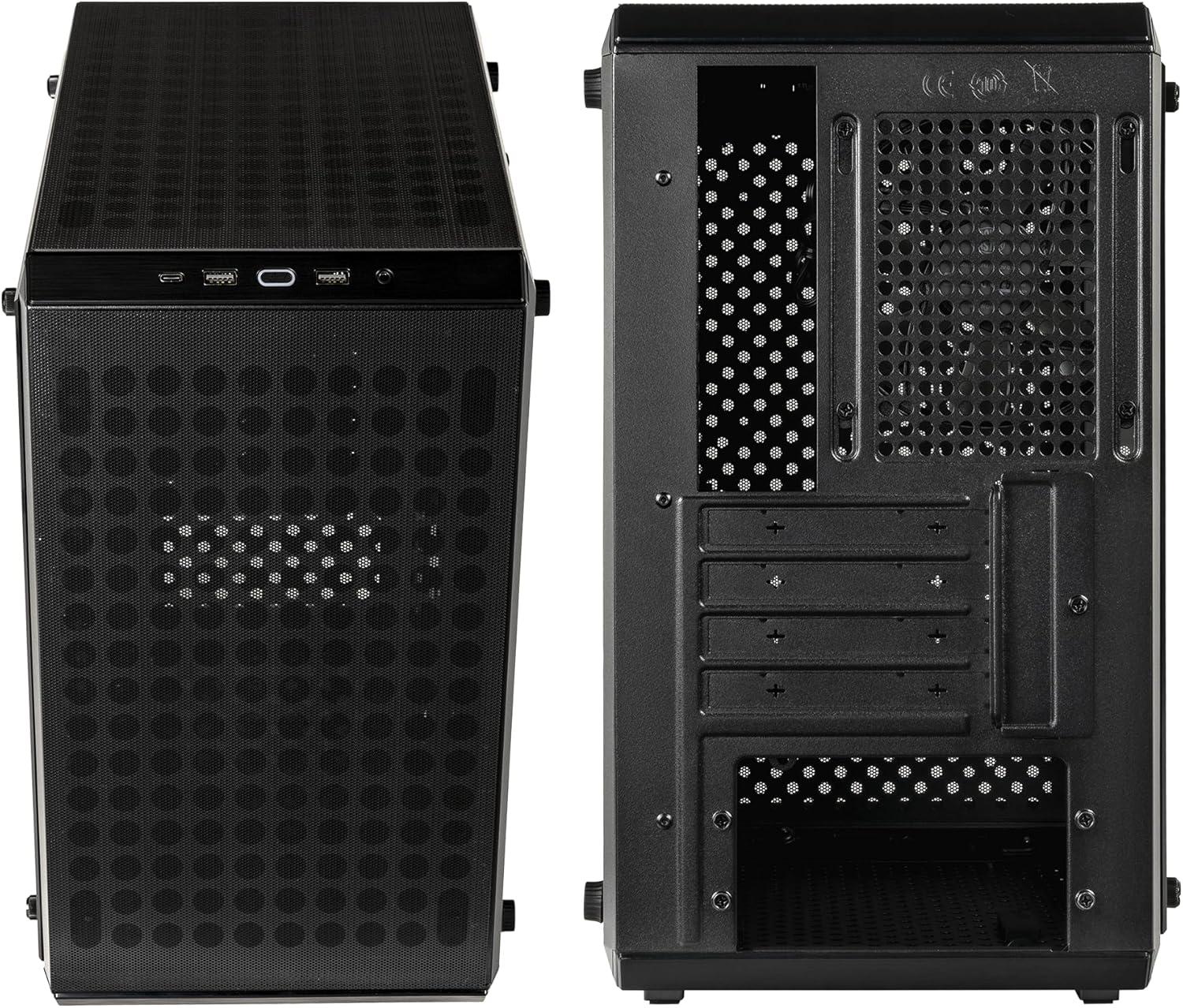 imageCooler Master Q300L V2 MicroATX Tower Magnetic Patterned Dust Filter USB 32 Gen 2x2 20GB Tempered Glass CPU Coolers Max 159mm GPU Max 360mm Fully Ventilated Airflow Q300LV2KGNNS00Q300L V2 Black