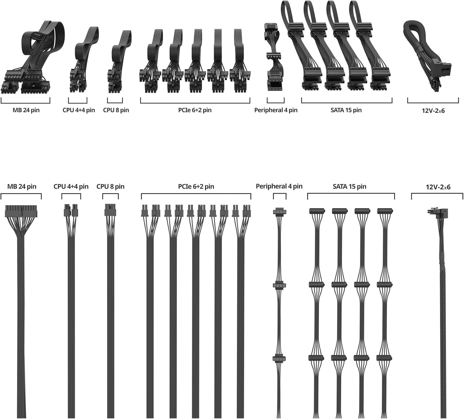 imageCooler Master V Platinum 1100 V2 ATX 31 Full Modular PSU 1100W 80 Platinum 90 12VHPWR600W PCIe 51 Purple AnodicCoated Heat Sink Mobius Fan GPU Support RTX 5090 RX 9070 XT 12 Year