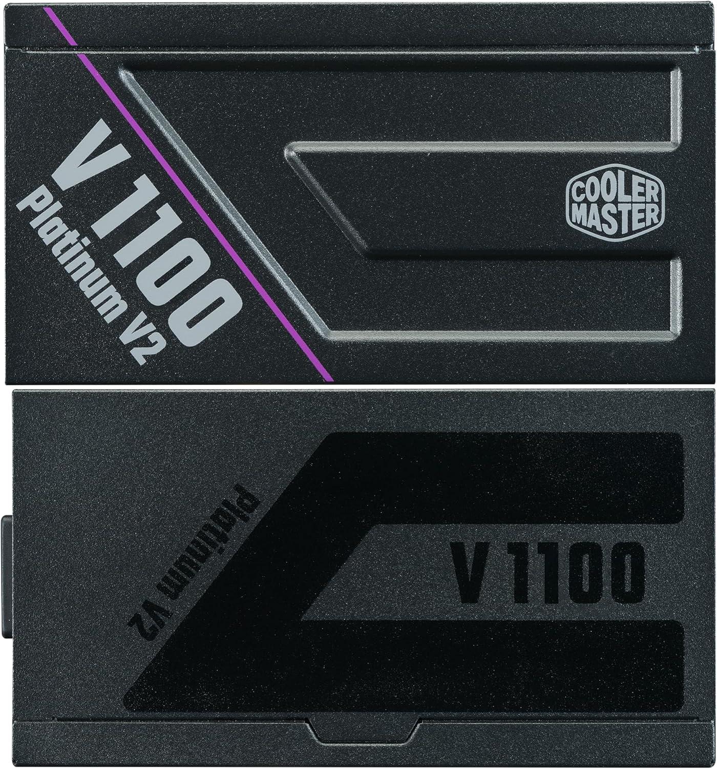 imageCooler Master V Platinum 1100 V2 ATX 31 Full Modular PSU 1100W 80 Platinum 90 12VHPWR600W PCIe 51 Purple AnodicCoated Heat Sink Mobius Fan GPU Support RTX 5090 RX 9070 XT 12 Year