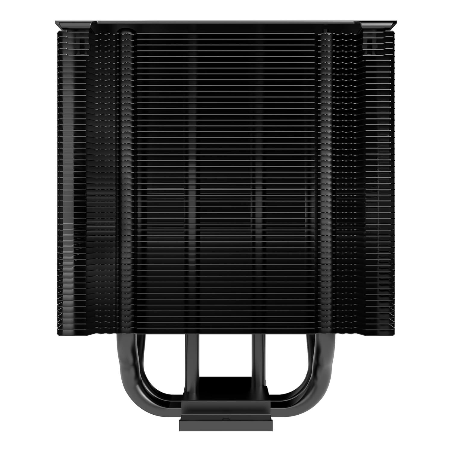 imageCooler Master V4 Alpha 3DHP Black CPU Cooler Alpha 3DHP Heat Pipe Technology Dual Mobius 120 PWM Fans Quiet Operation Easy Install AMD Ryzen 9 AM54 Intel Ultra 9 LGA 18511700212 3DHP ARGB