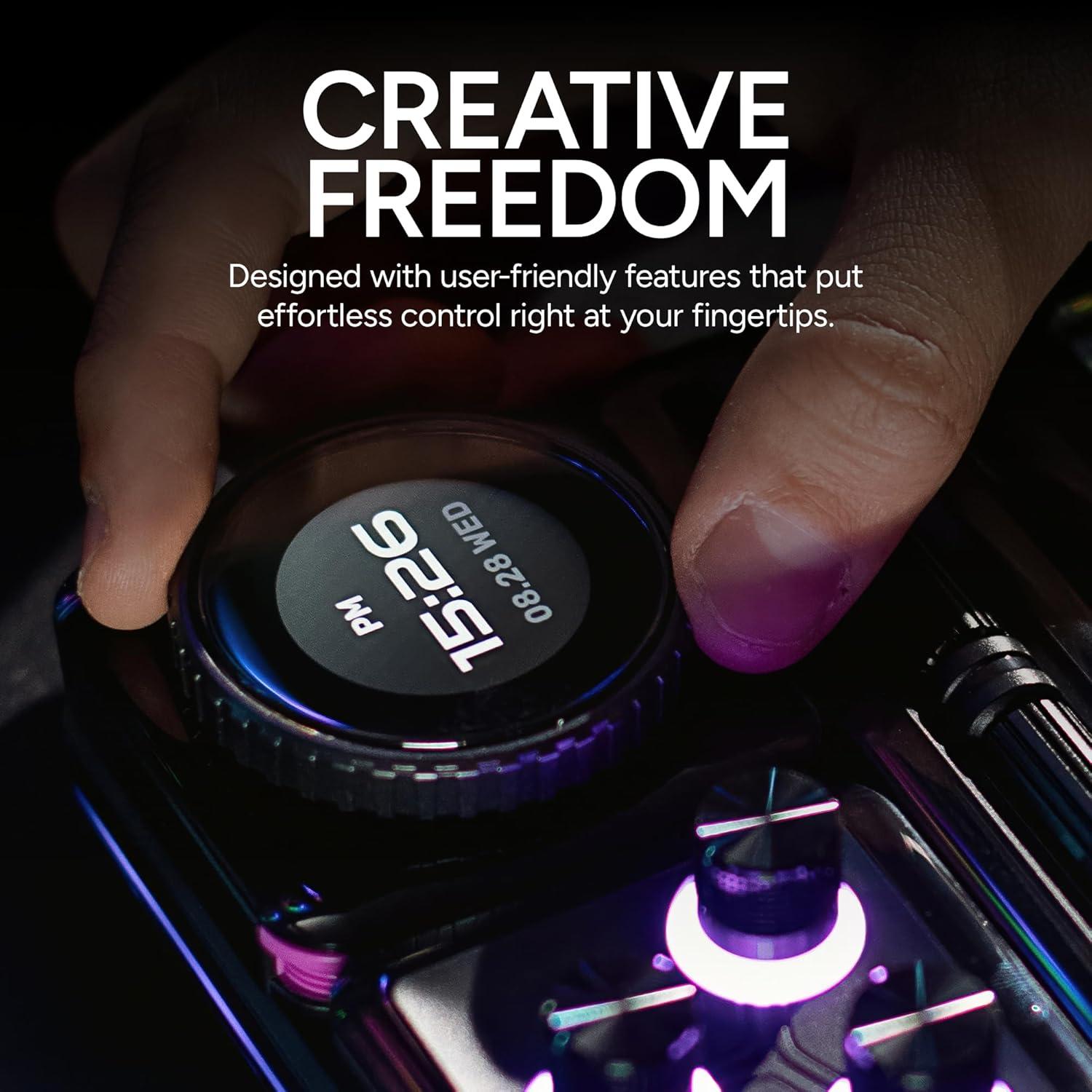 imageMasterHUB 3xKnob Module Freeform 20 Modular Platform Precision Control with Customizable Knobs and RGB LEDs for Effortless FineTuning of Creative Apps and Lighting by Cooler MasterMasterHUB Encoder Dial