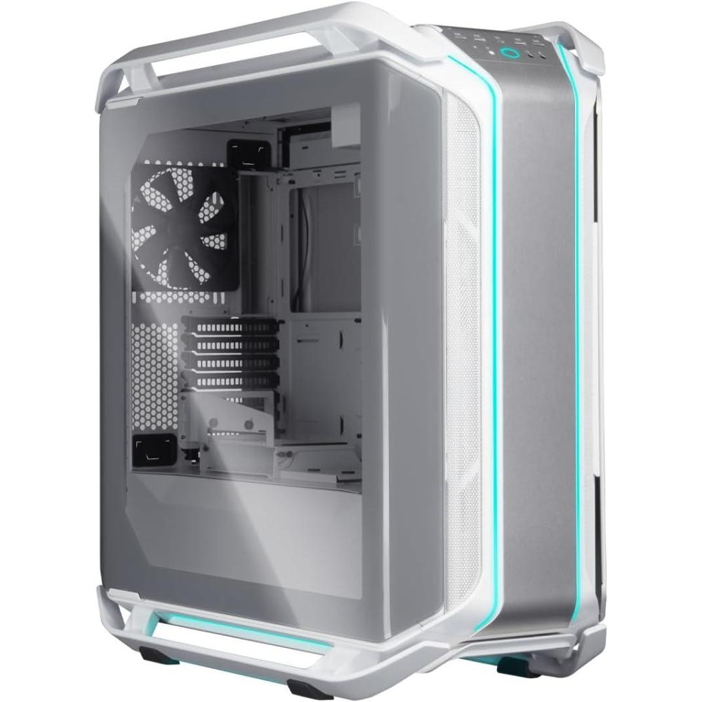 imageCooler Master Cosmos C700M EATX FullTower Curved Tempered Glass Panel Riser Cable Flexible Interior Layout Diverse Liquid Cooling TypeC Customizable ARGB MCCC700MMG5NS00C700M White