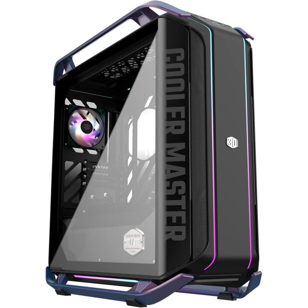 imageCooler Master Cosmos C700M EATX FullTower Curved Tempered Glass Panel Riser Cable Flexible Interior Layout Diverse Liquid Cooling TypeC Customizable ARGB MCCC700MMG5NS00Infinity 30th Case