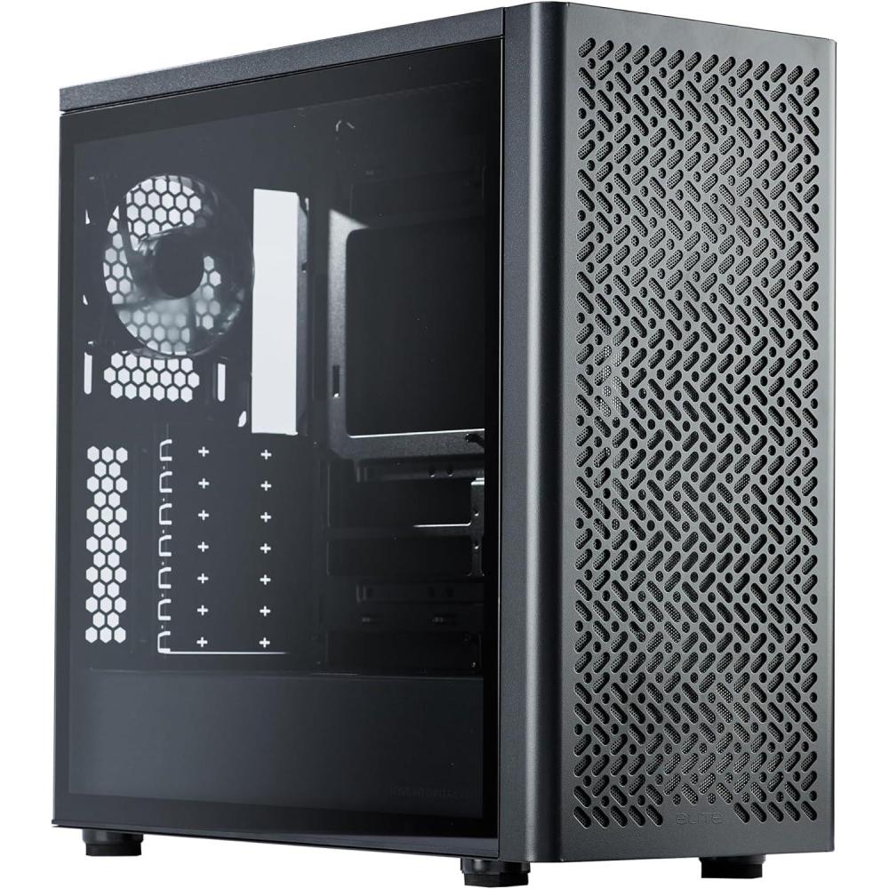 imageCooler Master Elite 502 ATX High Airflow Minimalist PC Case 410mm GPU Max Compatible RTX 5090RX 7090 XT 360mm AIO Max Type C Tempered Glass Triple 120mm aRGB Fan Intakes GrillElite 502 Lite