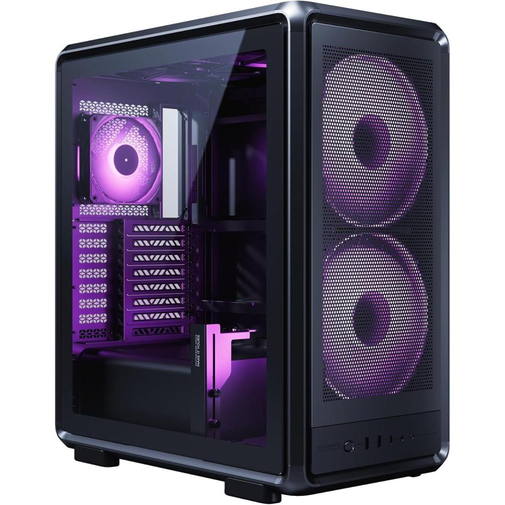 imageCooler Master MasterFrame 500 Mesh aRGB Silver Freeform 20 Modular Platform OpenAir ATX MidTower Case Aluminum FrameDual 200mm aRGB Fans 390mm GPU Max 360mm AIO Max Type C Tempered GlassMF 500 aRGB Black