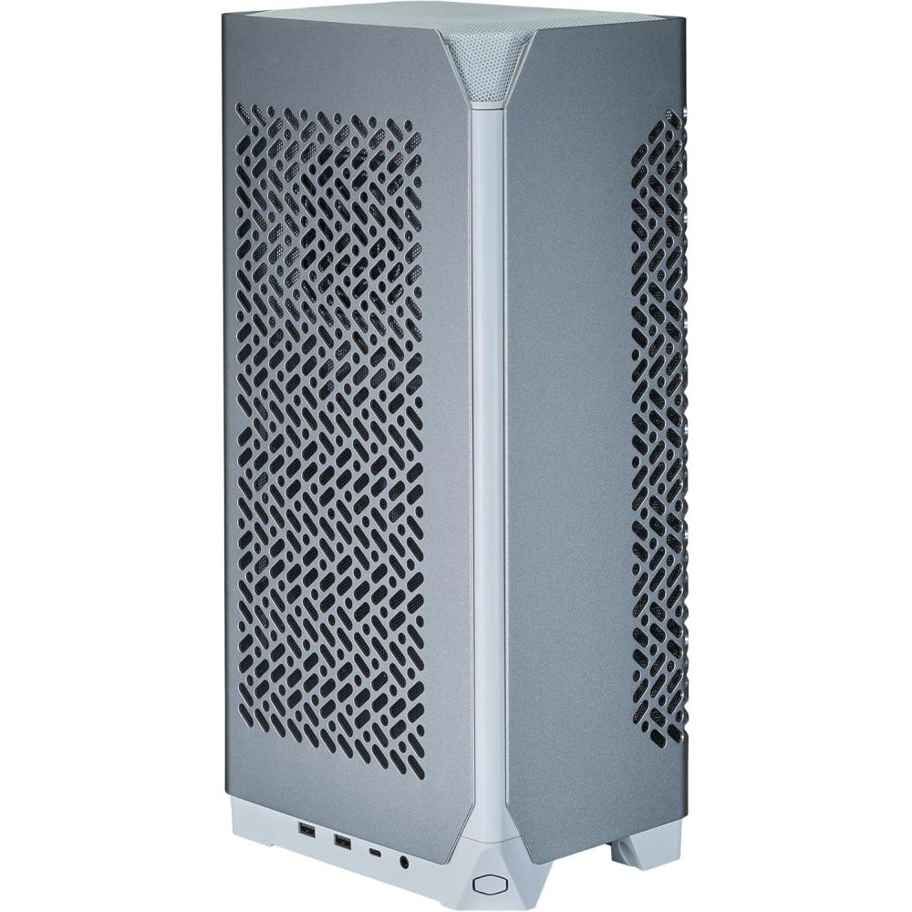 imageCooler Master NCORE 100 Air White MiniITX PC Tower Case Anodized Aluminum 356mm Vertical TripleSlot Mount GPU SFX PSU 130mm Air Cooler Up to 70 mm Compatible RTX 5080 RX 9070 XTNCORE 100 Air White