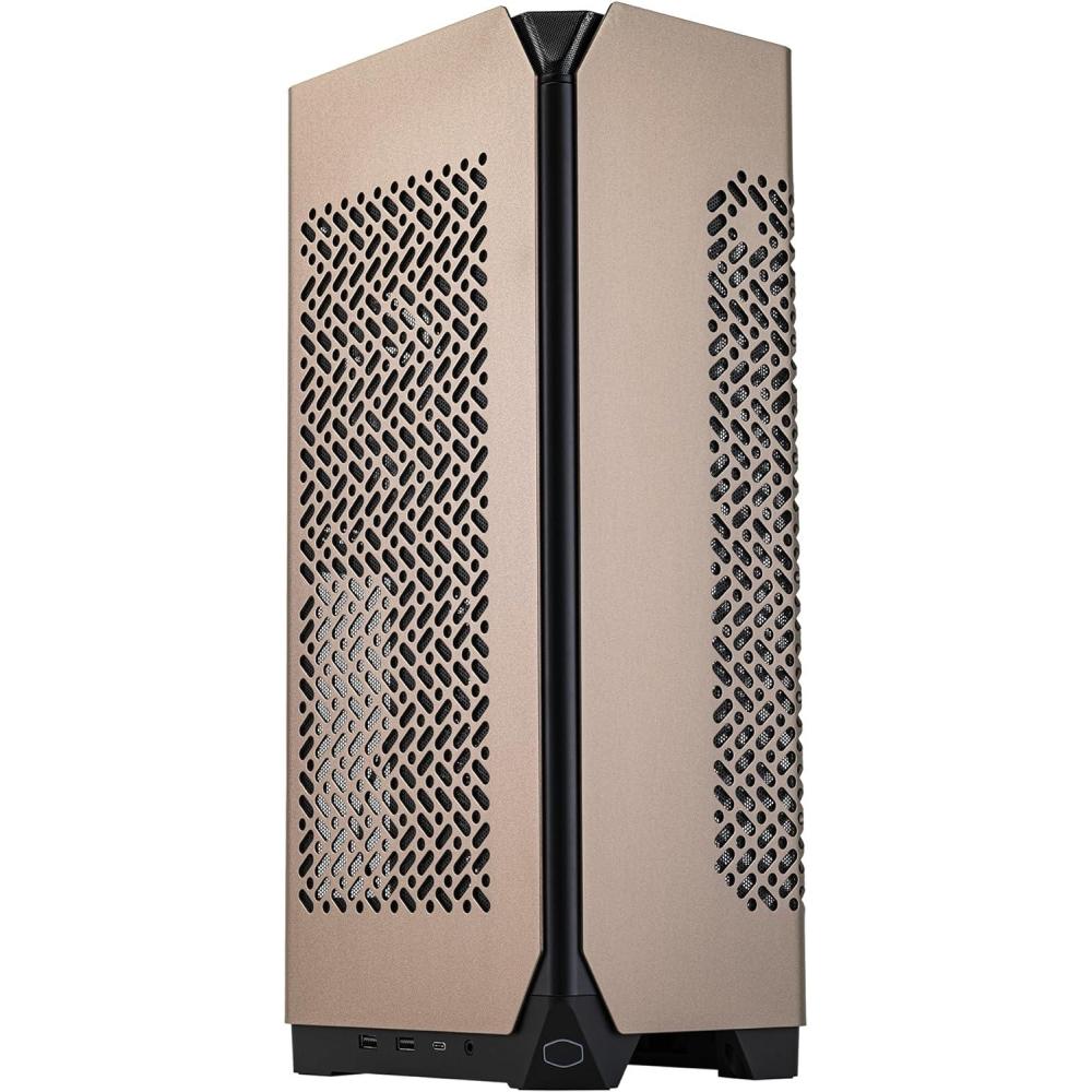 imageCooler Master NCORE 100 MAX Bronze MiniITX PC CaseAIOPSU Ready Included Custom 120mm AIO V850W SFX Gold PCIe 50 PSU Designed Ready Nvidia RTX 5080  AMD RX 9070 XT 356mm GPU Support DIYNCORE 100 MAX Bronze