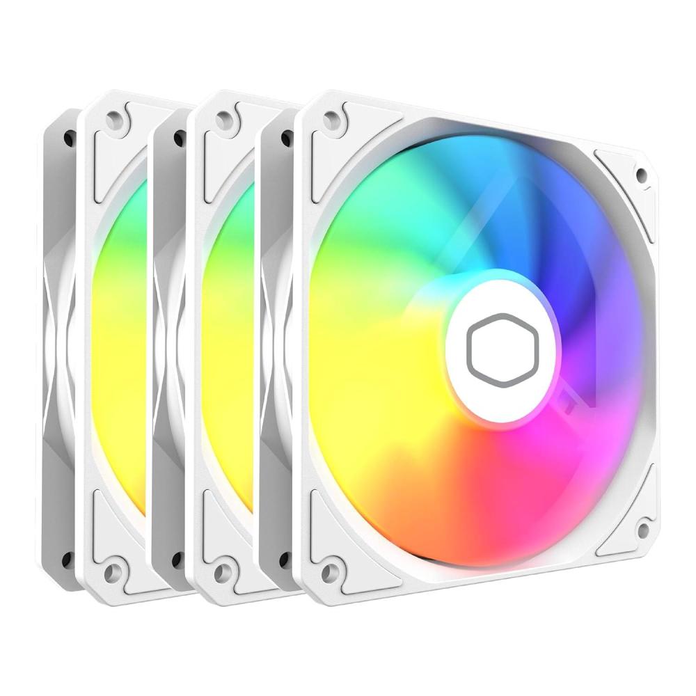 imageCooler Master SickleFlow Edge 360 SingleFrame aRGB PC CaseLiquid Cooler Fan 360mm Single Modular Cable PWM 2050 RPM Air Balance Blades Loop Dynamic Bearing Radiant aRGB LightingMF120 Lite White 3Pack