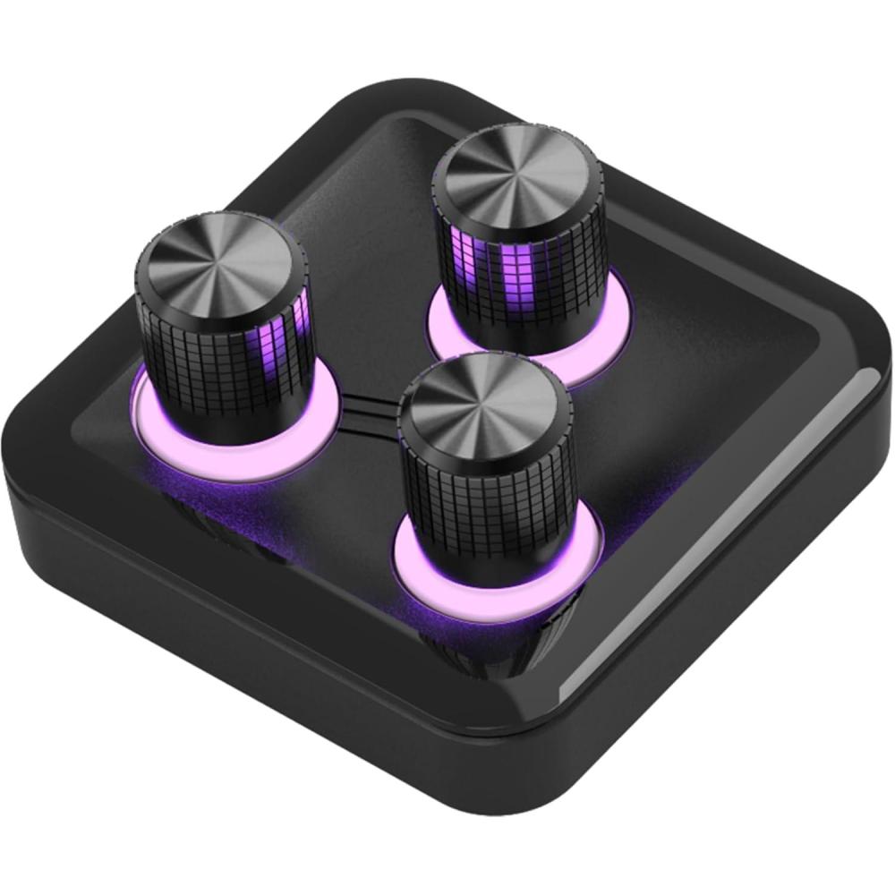 imageMasterHUB 3xKnob Module Freeform 20 Modular Platform Precision Control with Customizable Knobs and RGB LEDs for Effortless FineTuning of Creative Apps and Lighting by Cooler MasterMasterHUB Knob Module