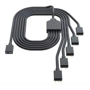 Cooler Master 1-to-5 ARGB Cable LED Sync Splitter Cable – Support 3-pin Addressable RGB Case, Liquid Cooler, Motherboard (MFX-AWHN-1NNN5-R1)