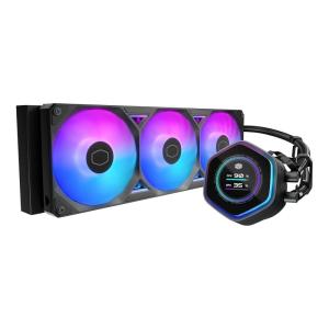 Cooler Master Atmos II 360 Pixel LED Panel FreeForm 2.0 CPU Liquid Cooler, Dual Chamber Pump, Customizable aRGB Lighting, Quiet Qperation, Easy Install, AMD Ryzen 9 AM5|4, Intel Ultra i9 LGA 1851|1700(360 Atmos II LCD)