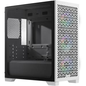 Cooler Master Elite 302 Micro-ATX High Airflow Minimalist PC Case, 365mm GPU Max, Compatible RTX 5080|RX 7090 XT, 280mm AIO Max, Type C, Tempered Glass, Triple 120mm aRGB Fan, Intakes Grill(Elite 302 White)