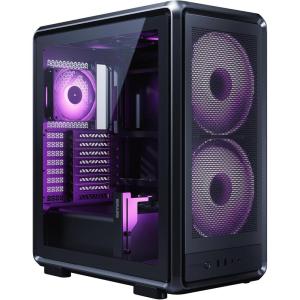 Cooler Master MasterFrame 500 Mesh aRGB Silver Freeform 2.0 Modular Platform Open-Air ATX Mid-Tower Case, Aluminum Frame,Dual 200mm aRGB Fans, 390mm GPU Max, 360mm AIO Max, Type C, Tempered Glass(MF 500 aRGB Black)