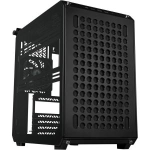Cooler Master QUBE 500 Flatpack High Airflow Gaming ATX PC Mid-Tower, Customizable, Tempered Glass, Vertical GPU Mount, 365mm GPU Clearances, USB-C, Carrying Handle, Gem Mini(QUBE 500 Flatpack Black)
