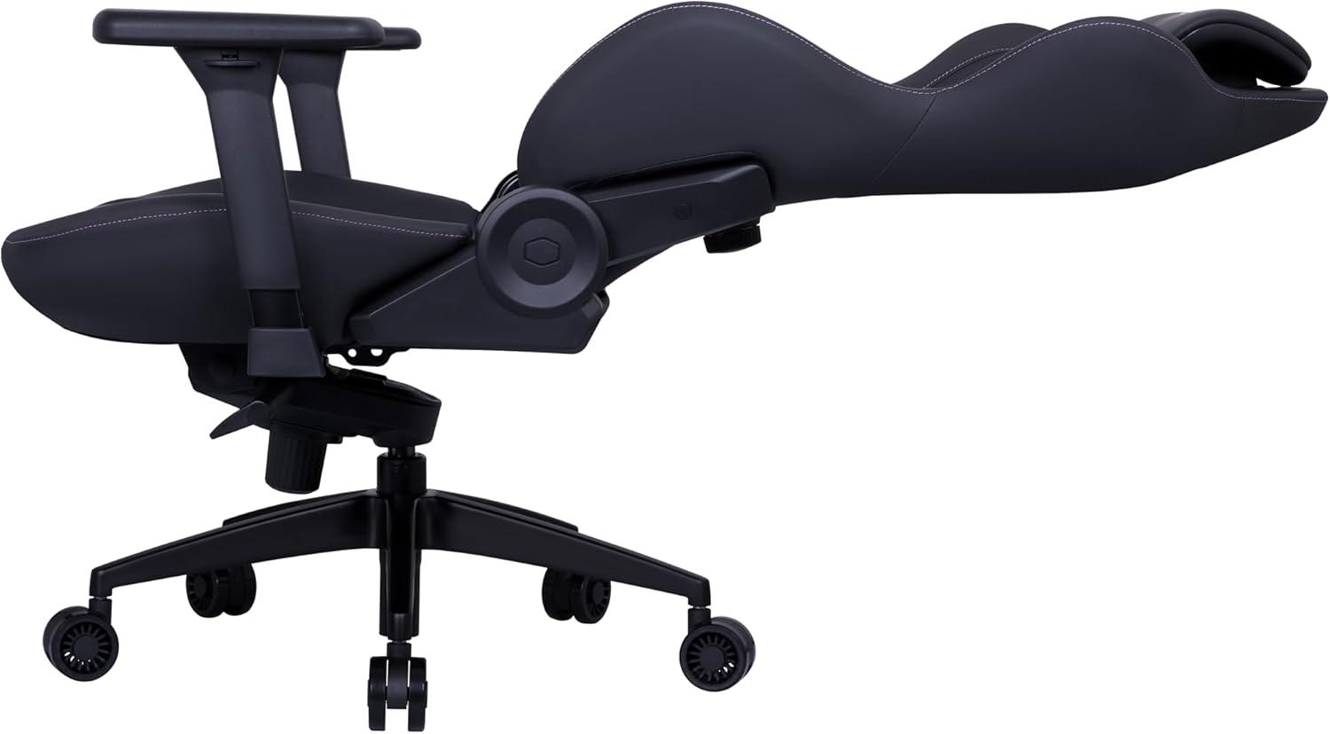 imageCooler Master Hybrid 1 Ergonomic Gaming Chair MuscleFlex Mesh ColdMolded Foam Steel Frame Aluminum Base 180 Reclining Adjustable Lumbar Support Gas Lift 360 Swivel for PC Game OfficeHybrid 1