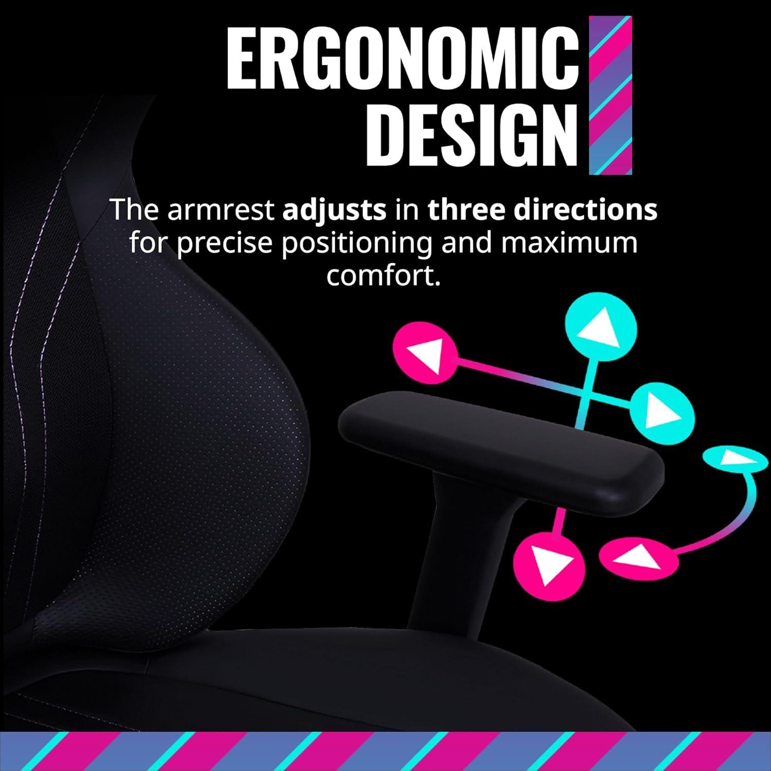 imageCooler Master Hybrid 1 Ergonomic Gaming Chair MuscleFlex Mesh ColdMolded Foam Steel Frame Aluminum Base 180 Reclining Adjustable Lumbar Support Gas Lift 360 Swivel for PC Game OfficeHybrid 1