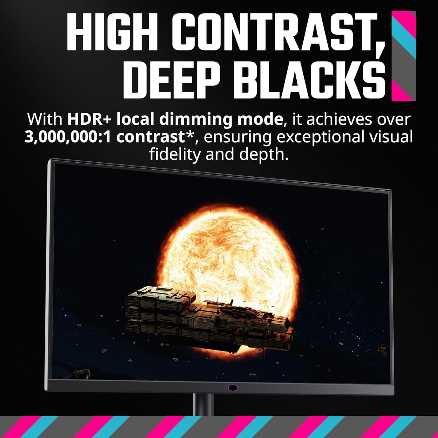 imageCooler Master Tempest GZ2711 27 OLED 2K 144Hz240Hz QHD 2560 x 1440 PC Monitor 003ms MPRT HDR10 DCR FreeSync Premium DP14 2 HDMI 21 2 USB B1 USB A2 USB C1Tempest GP2711 27 MiniLED