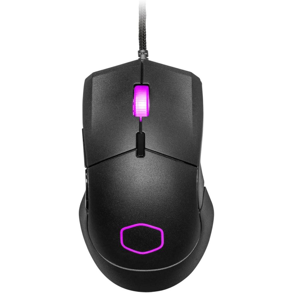 imageCooler Master MM712 Wireless Gaming Mouse Black with Adjustable 19000 DPI 24GHz and Bluetooth Ultraweave Cable PTFE Feet RGB Lighting and MasterPlus SoftwareMM310 Black
