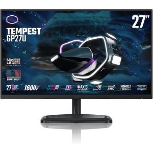 Cooler Master Tempest GP27U 27″ 4K UHD 3840 x 2160 Quantum Dot MiniLED Gaming Monitor, HDR1000 Ready, FreeSync/G-Sync, 160Hz, 1ms Response, 98% DCI-P3, VESA Mounting Tilt & Swivel Adjustment,Black(Tempest GP27U)